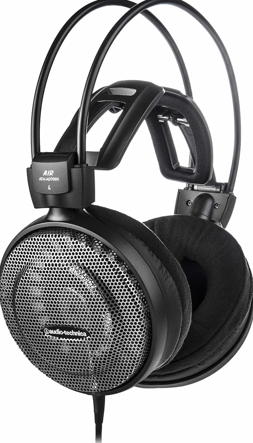 Audio-Technica ATH-AD700X Audiofilskie słuchawki nauszne na świeżym powietrzu lekkie (czarne)