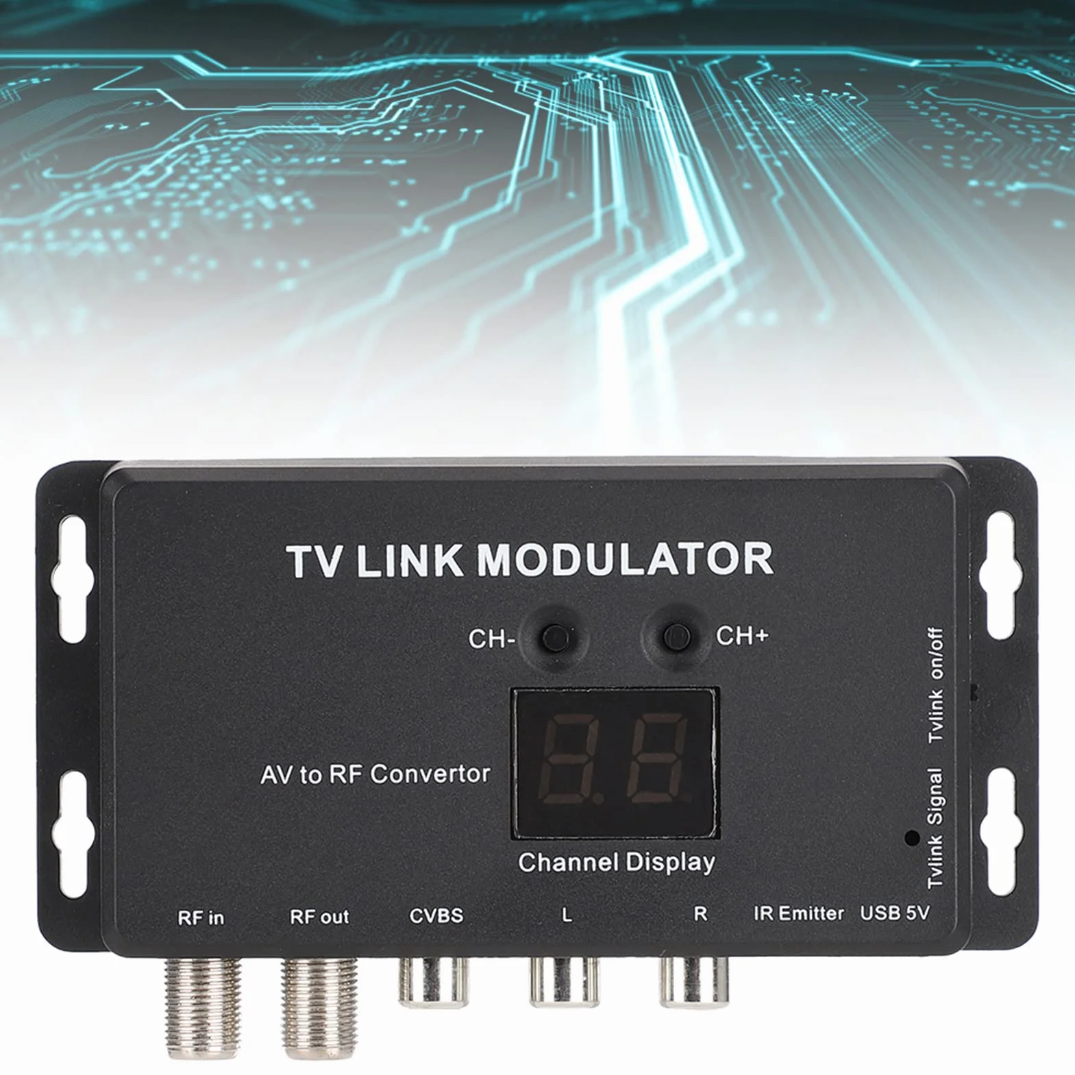 Modulator Gugxiom RF HDMI, Adapter na HDMI Modulator UHF Modulator łącza Telewizyjnego, Modulator UHF Modulator Konwerter AV na RF Przedłużacz IR Modulator RF do Telewizora,