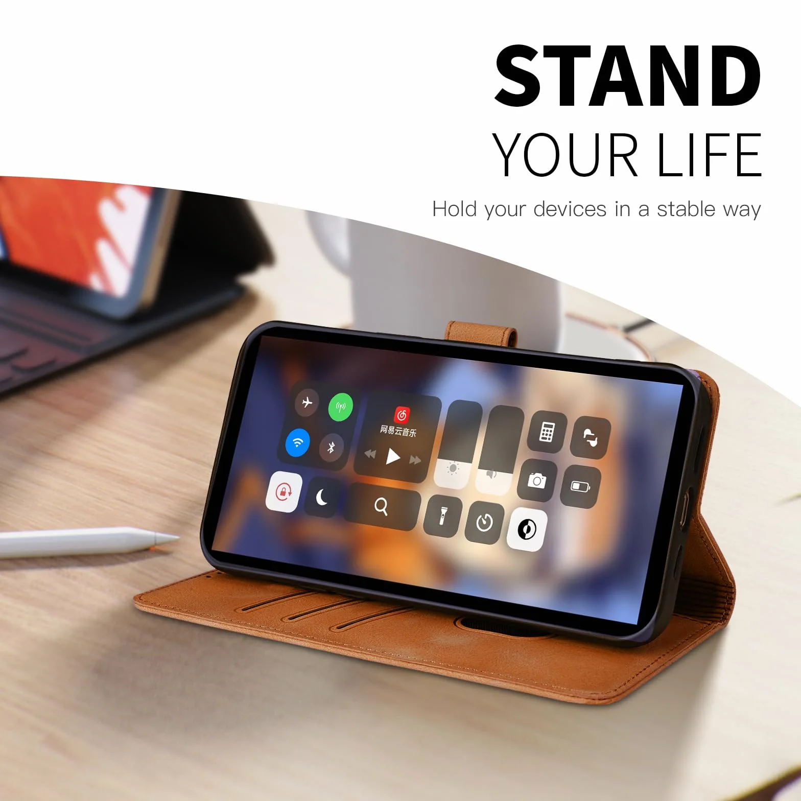 Xiaomi Redmi 14C 5G Etui z klapką skóra PU magnetyczne