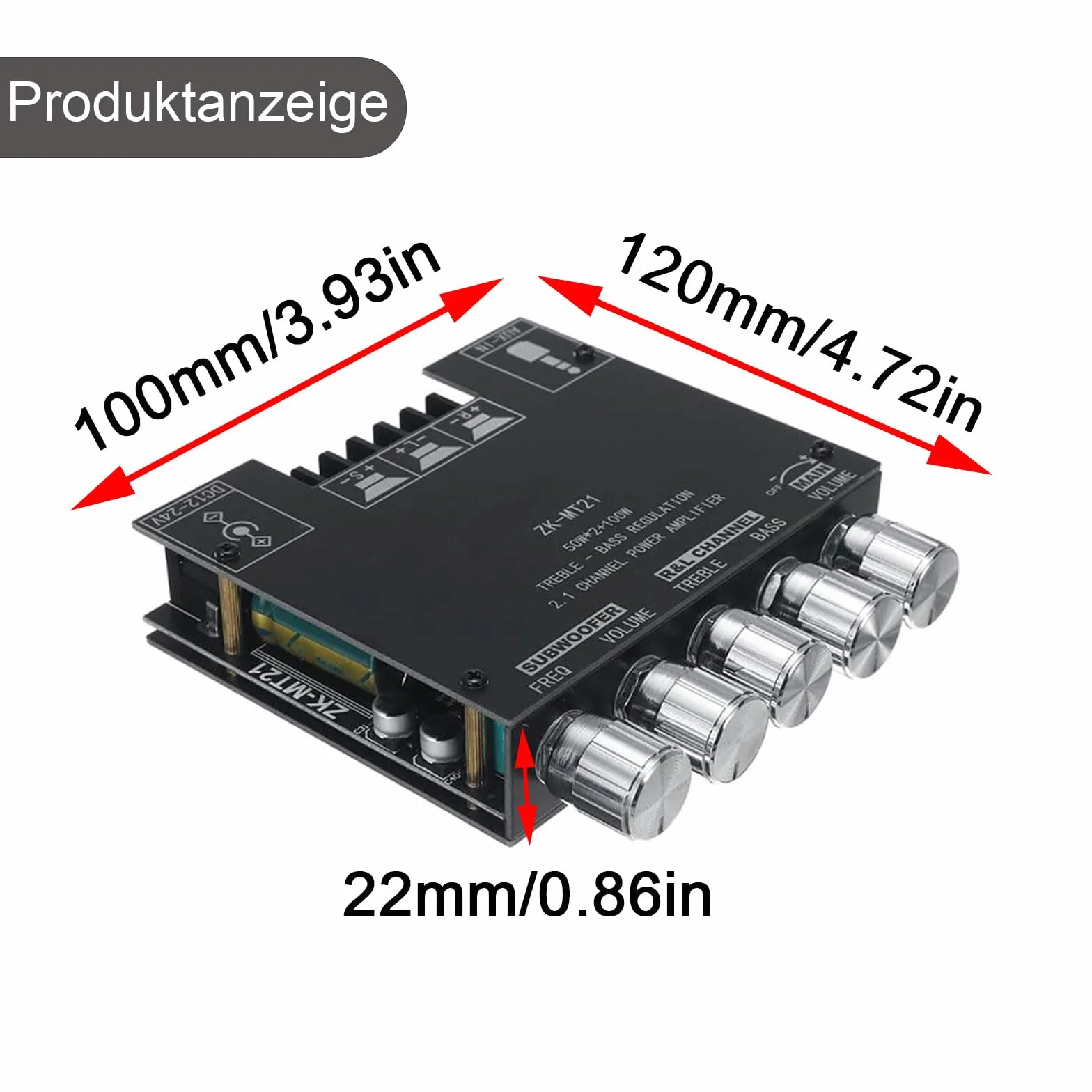 GERUI Moduł wzmacniacza audio ZK-MT21 2.1 Kanał Cyfrowy wzmacniacz mocy Bluetooth Wzmacniacz płyty wzmacniacza