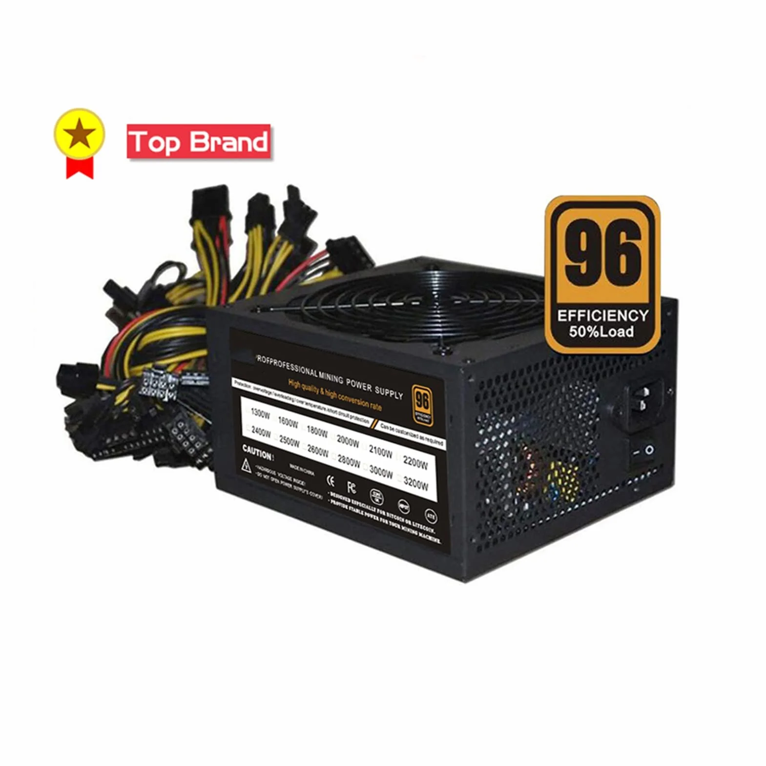 1800 W do 2000 W 110 V-220 V ATX ETH zasilacz górniczy Bitcoin 95% wydajności obsługa 8 kart graficznych GPU dla BTC Bitcoin Miner (1800-2000 W A US)
