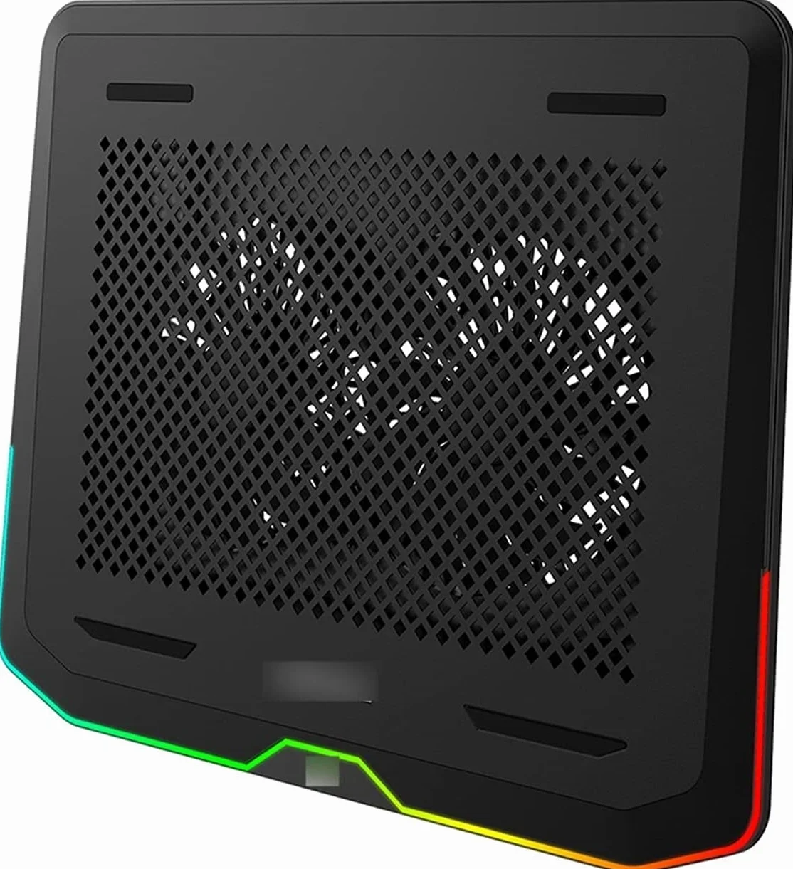 Chłodziarka do Laptopa Przenośny Podkładka Chłodząca Do Laptopa Half RGB Surround Podwójny Wspornik Wentylatora 14 Cm Podwójna Regulacja Kąta Dotyk Dla 17,3 Cala Stojak na Wentylator do Laptopa