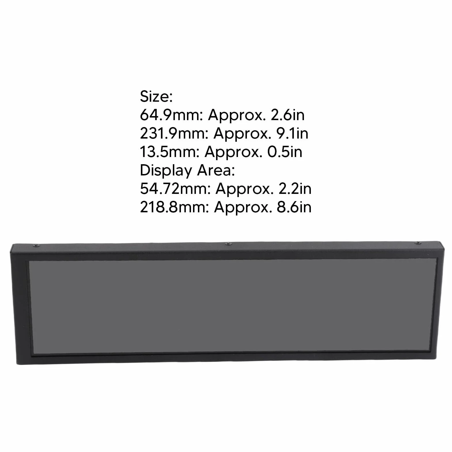 Monitor Dodatkowy, Mały Monitor Wyświetlacz LED 1920x480 8,8-calowy Ekran IPS Mini Ekran do Komputera PC do Monitora Samochodowego GPU Obudowa Komputera Ekran Pomocniczy Zestawy