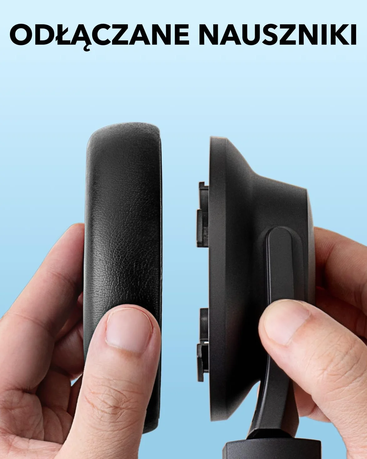 soundcore Bezprzewodowe nauszne słuchawki Bluetooth Anker Q11i, głębokie basy, 60 godzin odtwarzania, dźwięk wysokiej rozdzielczości, zdejmowane nauszniki, połączenie wielopunktowe (Ciemnoszary)