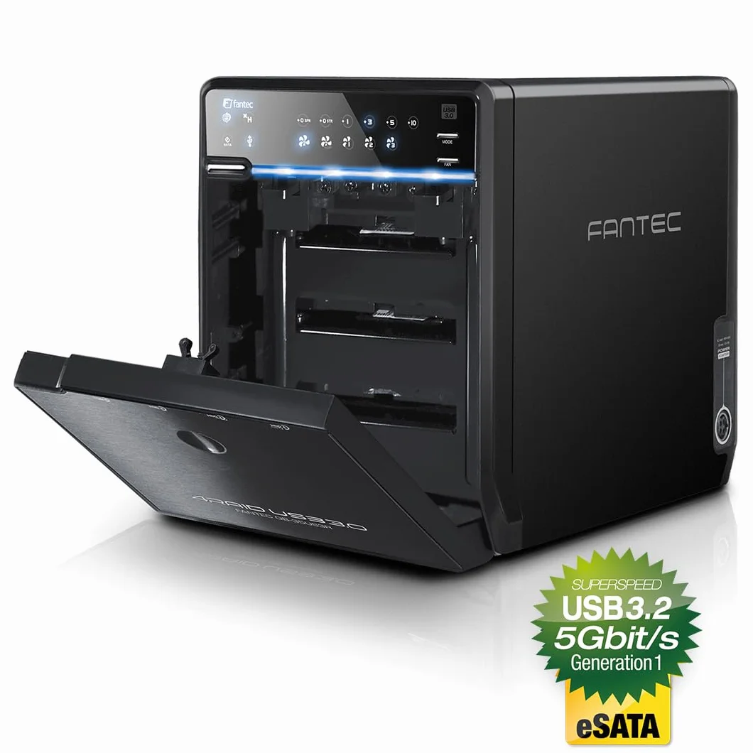 Fantec QB-35US3R Obudowa dysku twardego do dysków 4 x 8,89 cm (3,5 cala (SATA I/II/III czarna