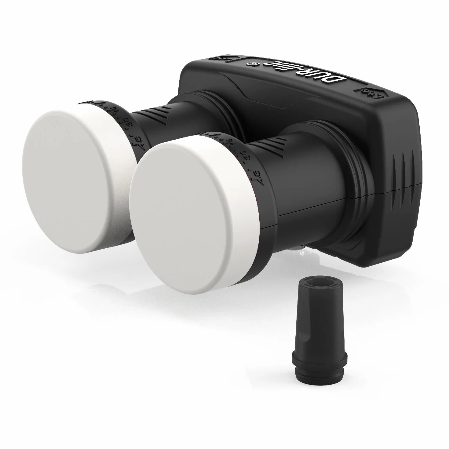 DUR-line Monoblok 6° pojedynczy LNB - Astra 19,2°E + Hotbird 13°E - 1 uczestnik i 2 satelity (MB6-QS) - podwójny LNC ze zintegrowanym DiSEqC - Full HD, 4K, 8K, 3D - Odporny na warunki atmosferyczne +