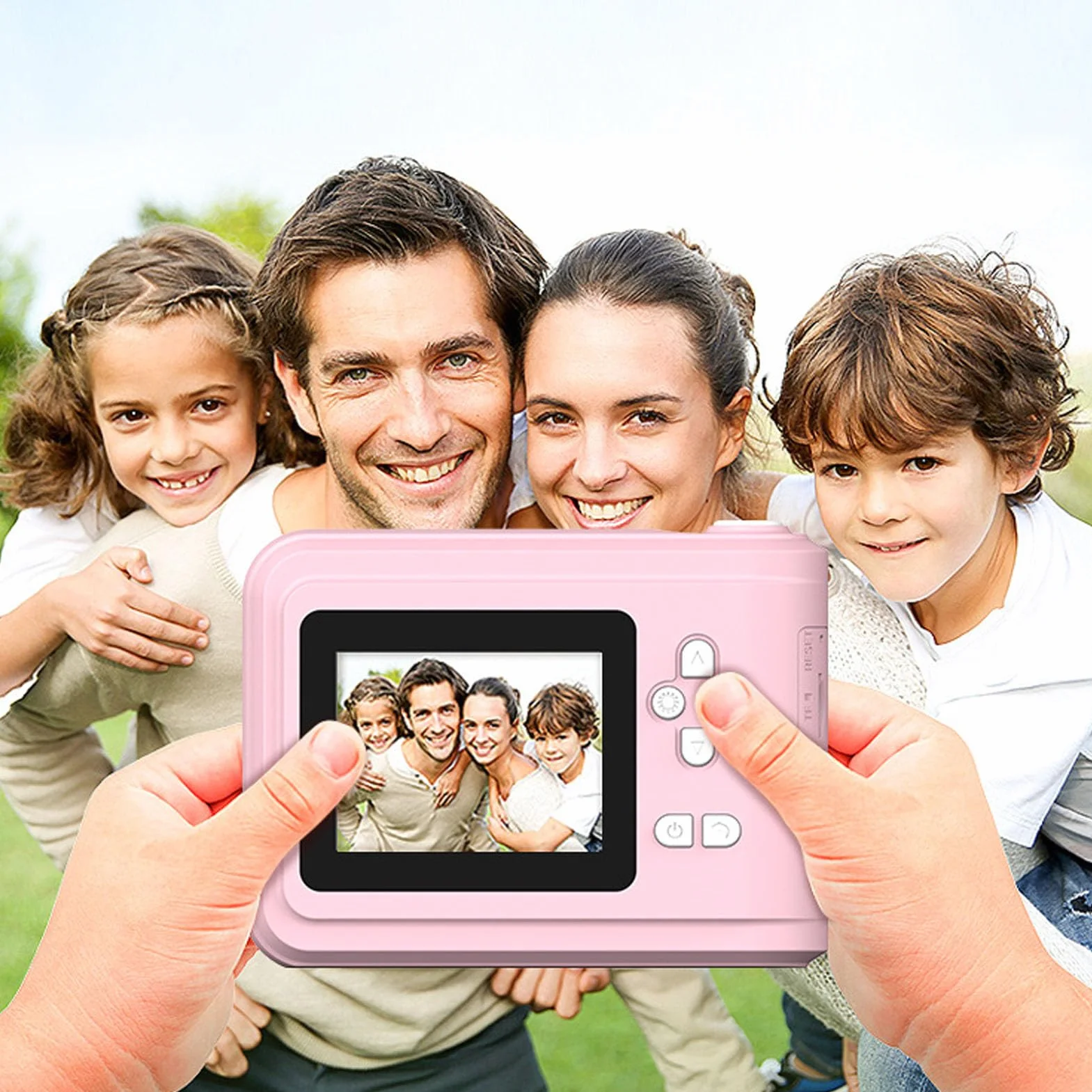 Instant Print Camera dla Dzieci, Wideo 1080p HD i 48MP Zdjęcie 2,4 -calowe Ekran Instant Camera z Papierem do Druku, Natychmiastowy Druk dla Dzieci, Aparat Cyfrowy dla Dziewcząt (PINKK)