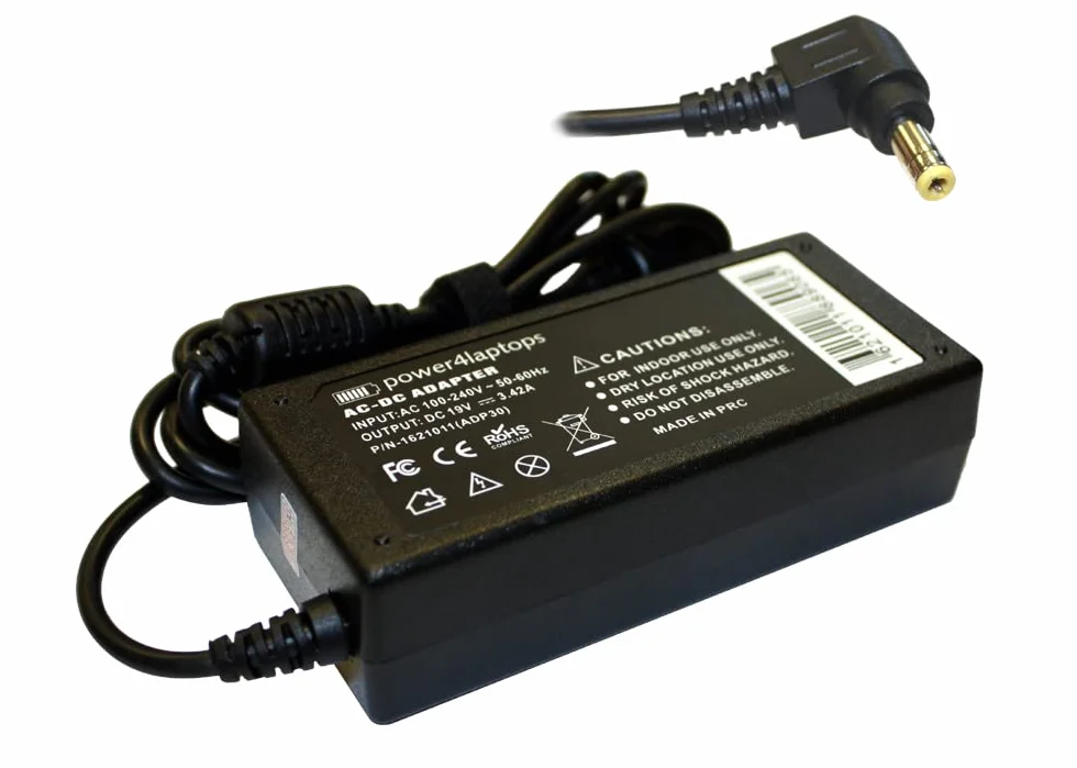 Power4Laptops Zasilacz Sieciowy Ladowarka do Laptopa Zasilanie kompatybilny z Advent 340S2