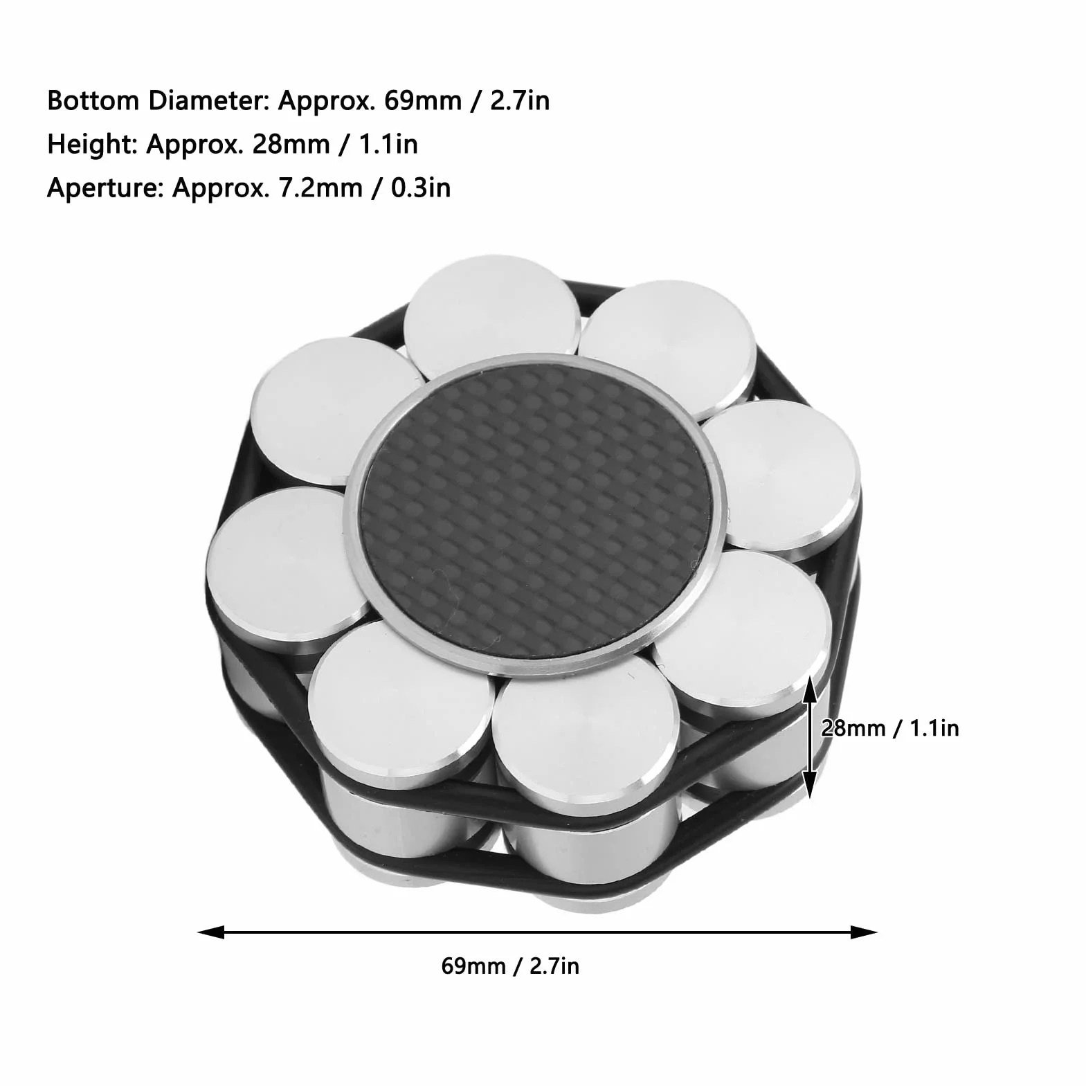 Stabilizator Płyty, Gramofon Zacisk Obciążnika Płyt Winylowych LP Stal Nierdzewna 304 Stabilizator Płyt Winylowych LP z Silikonowym Dnem, do Gramofonu LP Tłumienie Drgań