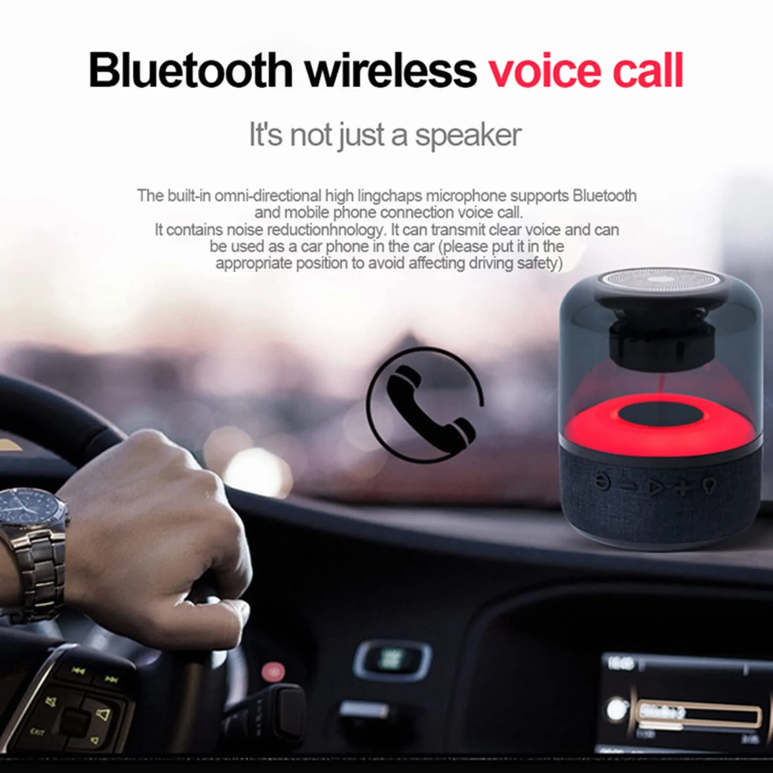Głośnik Bluetooth Kolorowe światło nocne Przenośne ładowanie Bezprzewodowy dźwięk Karta AUX/TF Subwoofer Kolumna TWS Boombox