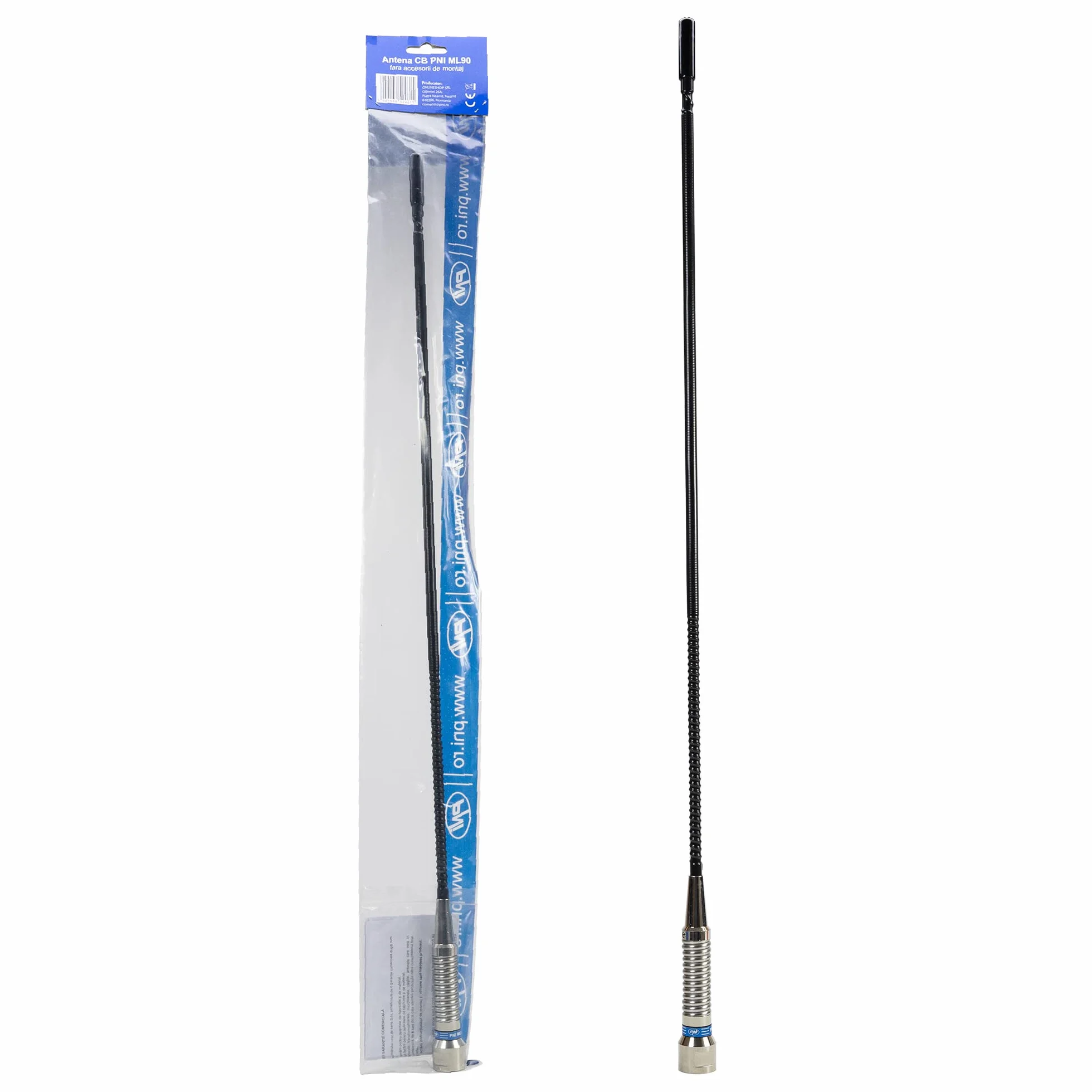 Antena CB PNI ML90 26-30MHz, 71 cm, 150W, bezprzewodowa, kompatybilna z dowolnym połączeniem PL259