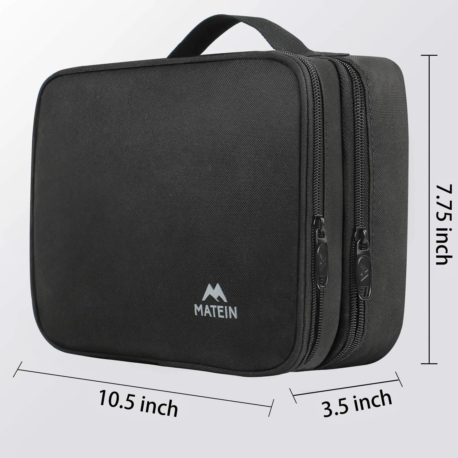 MATEIN Elektroniczna wielofunkcyjna torba na kable wodoodporna torba do przechowywania akcesoriów uniwersalna torba organizer na pamięć USB, kartę pamięci, ładowarkę, power bank, 2 warstwy, czarna
