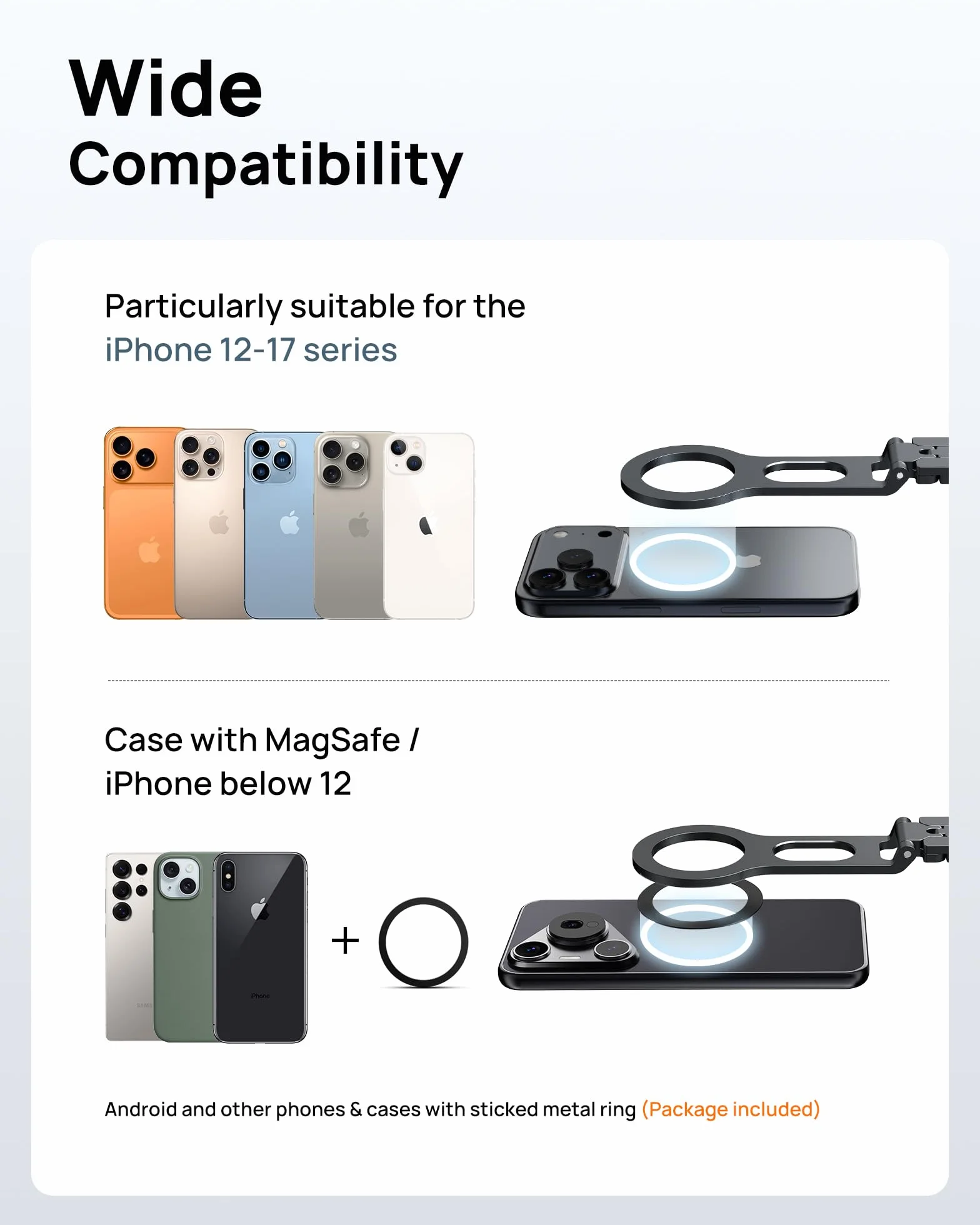 SODI Magnetyczny statyw telefonu na telefon SODI - Mocny magnes, składany statyw na telefon do vlogowania, siłowni, niezbędnik podróżny, mini statyw telefonu kompatybilny z iPhone 17, 16, 15, 14, 13