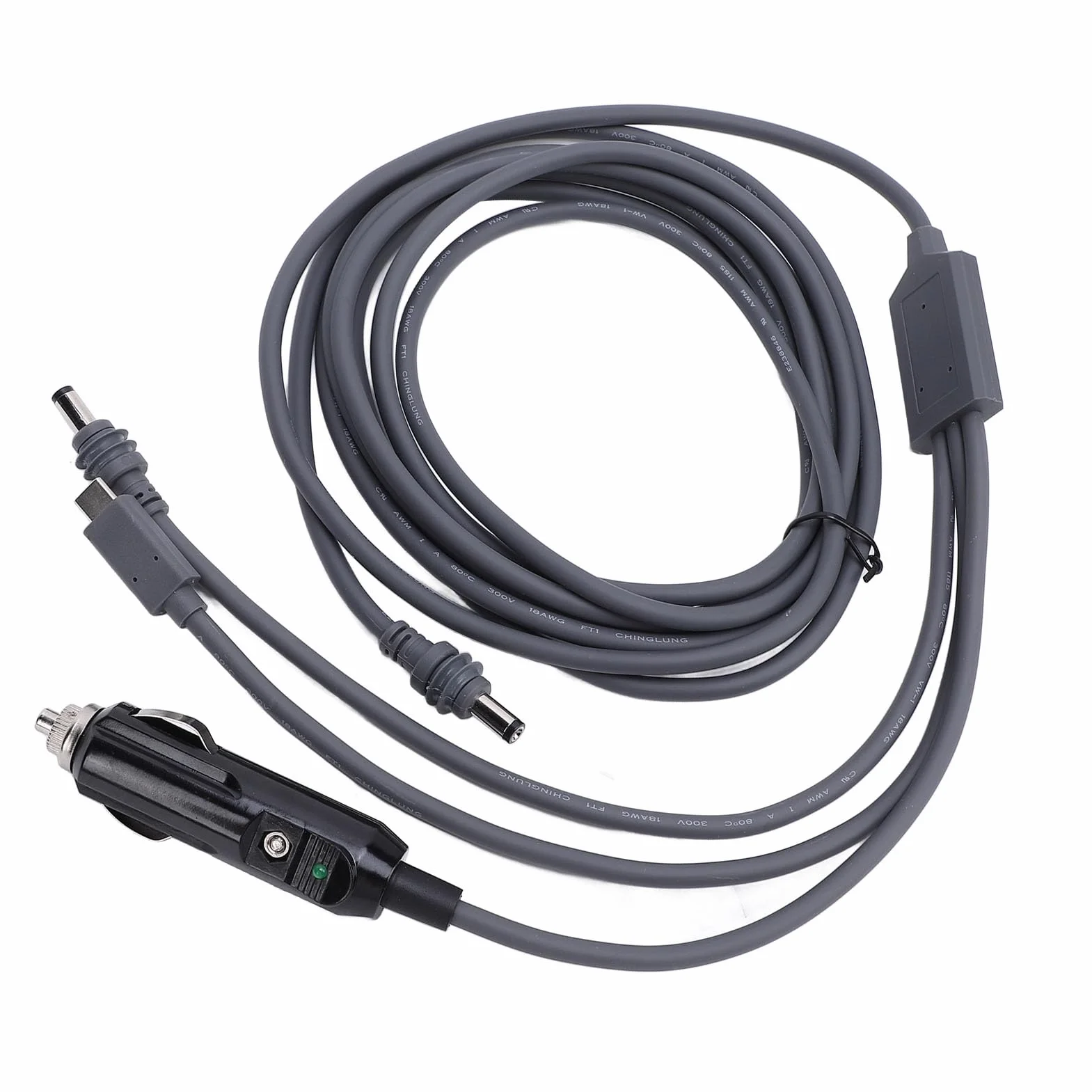 Kabel zasilający satelitarny DC Typ C do DC Przewód wodoodporny Wysoka wydajność Plug and Play Kabel przedłużający z PVC do urządzeń elektronicznych w pomieszczeniach (Plplaavoorsoz8-12)