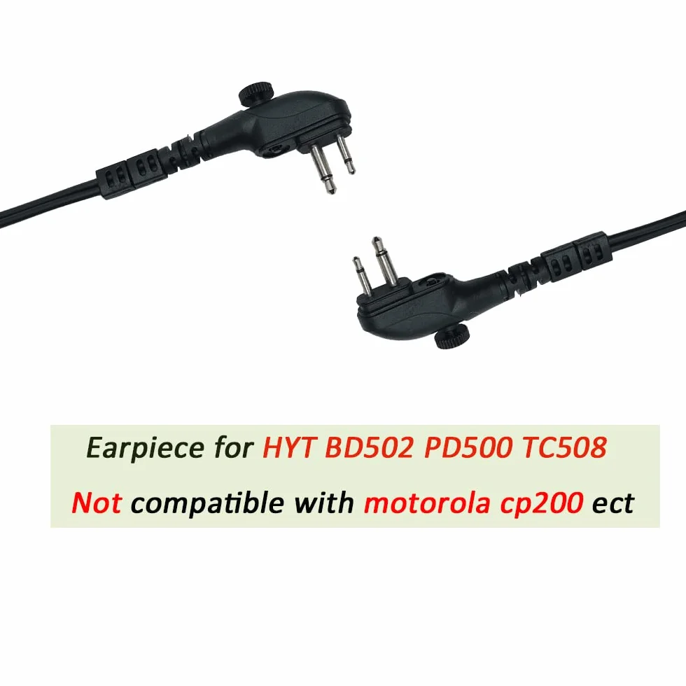 Zestaw słuchawkowy z rurką akustyczną z mikrofonem PTT do Hytera HYT BD502 BD502i PD502 PD562 TC-508 TC-580 Walkie Talkie Radio 10 szt