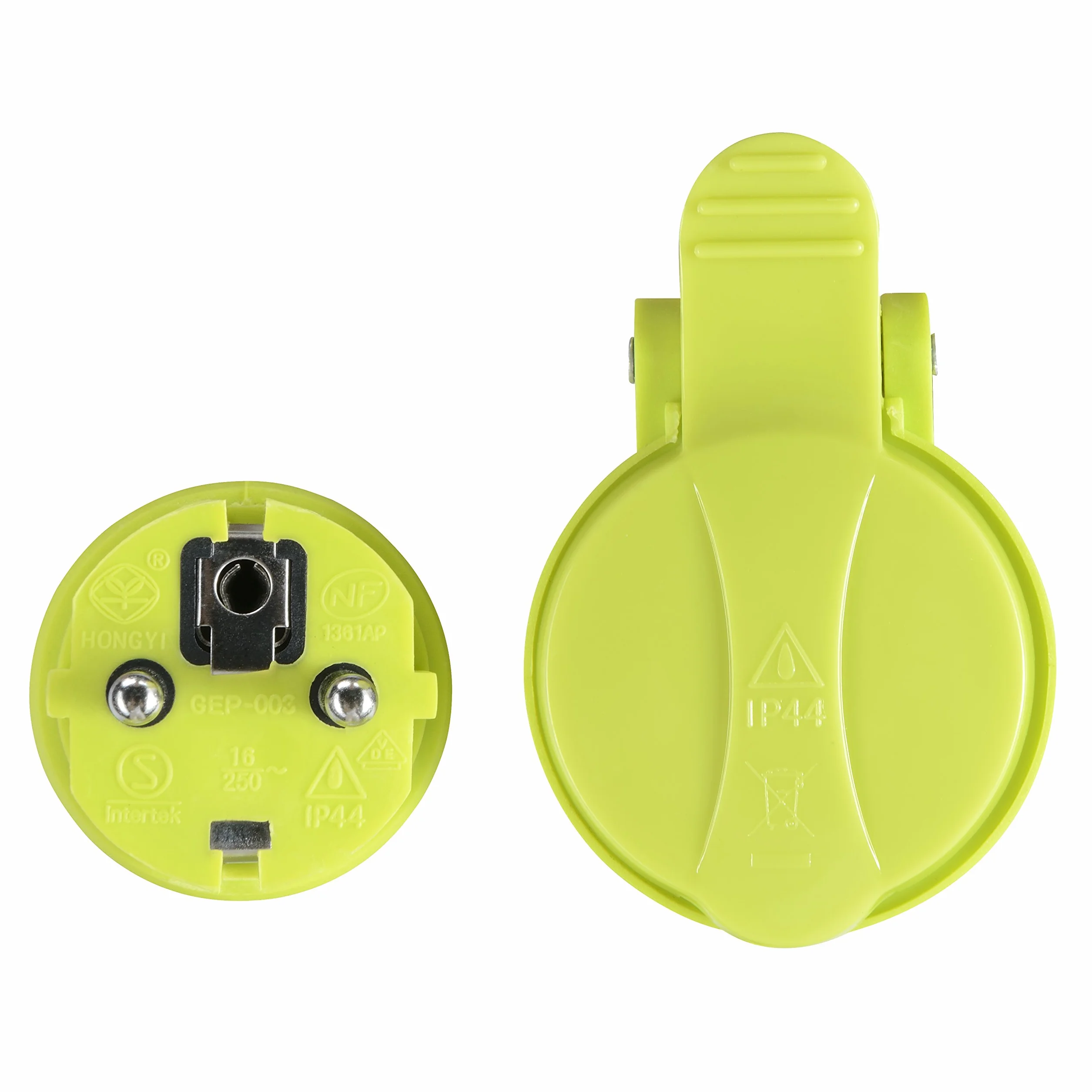 Masterplug Przedłużacz 40 m, IP44 kabel z ogrodem, przedłużenie placu budowy, 16 A do 3000 W, kabel zielony 3 G1,5 mm²