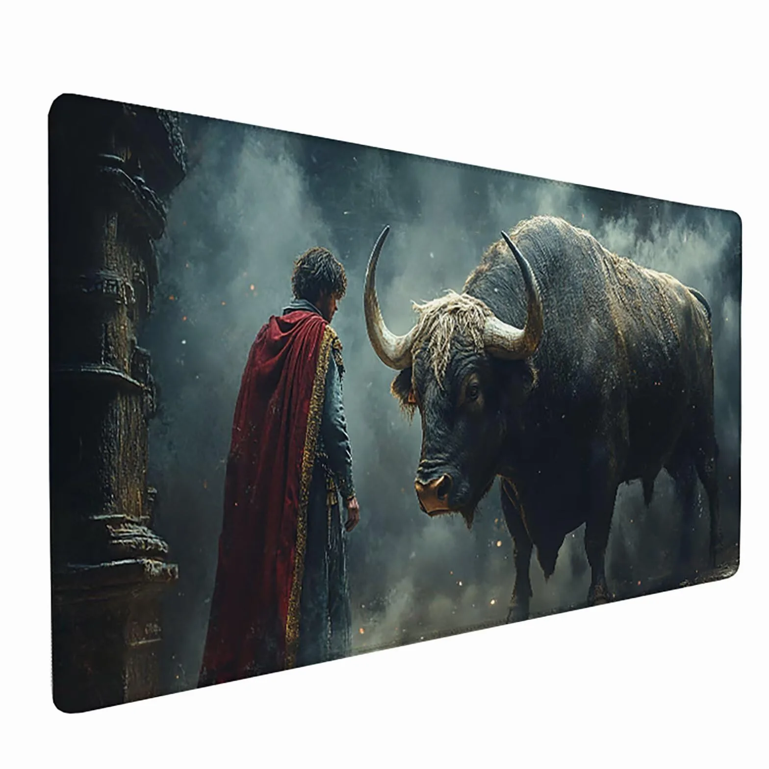 Męska podkładka pod mysz XXL 1500 x 800 x 3 mm, podkładka pod mysz do gier Byk, podkładka pod mysz z gumową podstawą, podkładka pod mysz dla graczy ze szwami na krawędziach, akcesoria dla graczy, dla