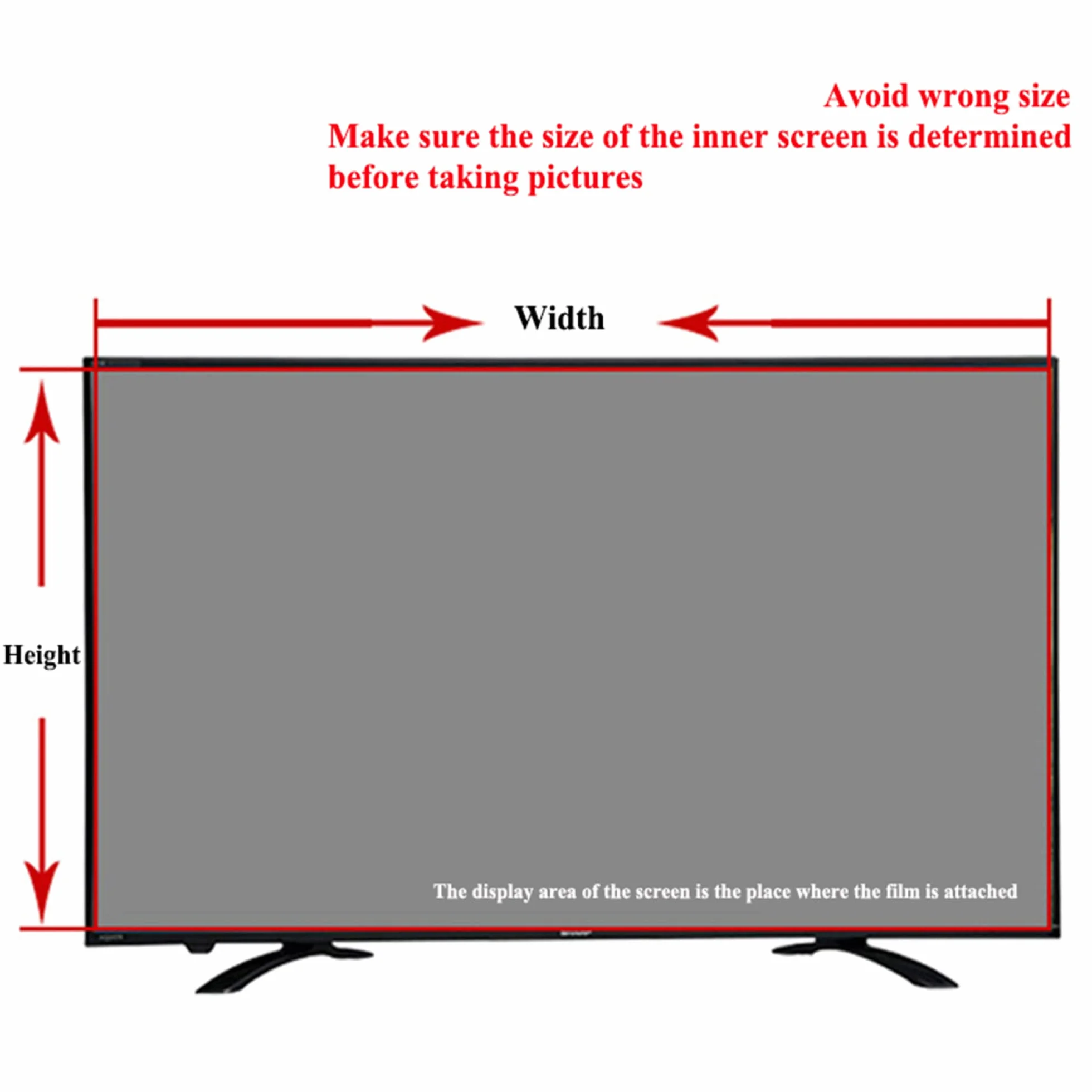 Osłona ekranu Smart TV, Folia ochronna na ekran telewizora 43-75 cali Filtr(52in1161x661mm)