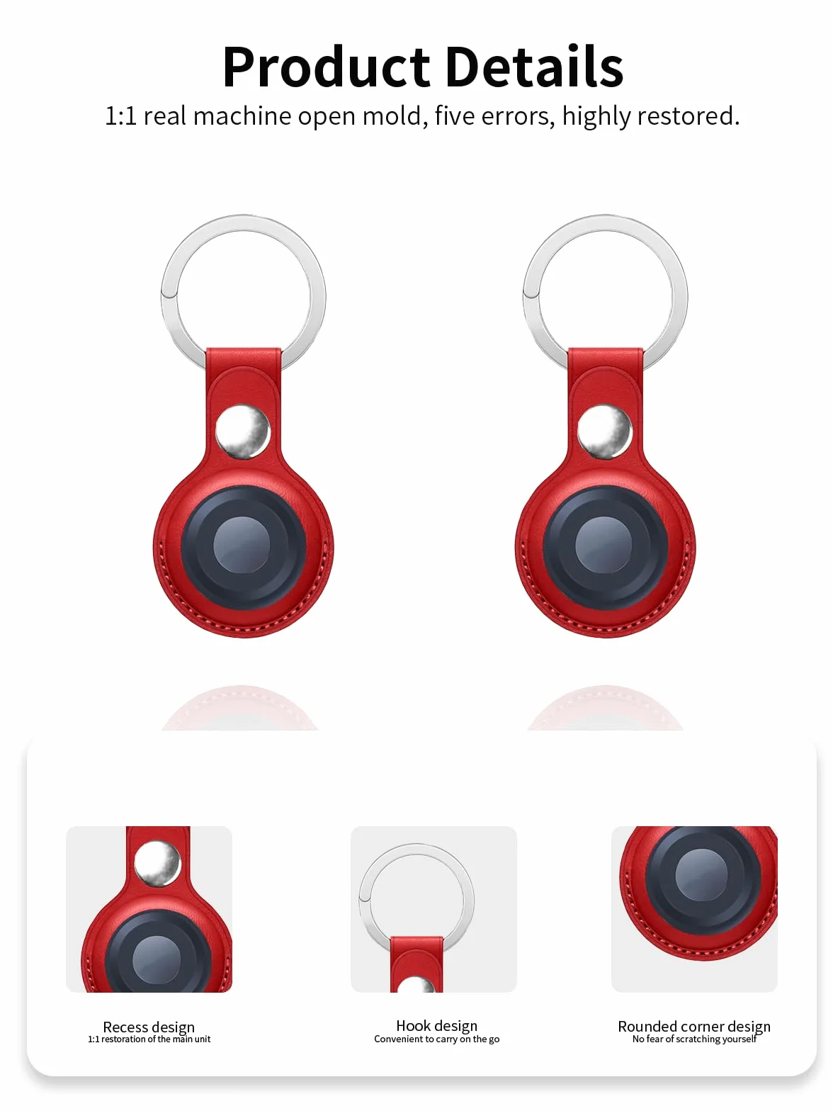 2-pak etui ochronne do telefonu Motorola Moto Tag Smart Anti-Loss Tracker silikonowy breloczek do kluczy – trwałe i stylowe pokrycie, wodoszczelne, odporne na upadki, czerwone