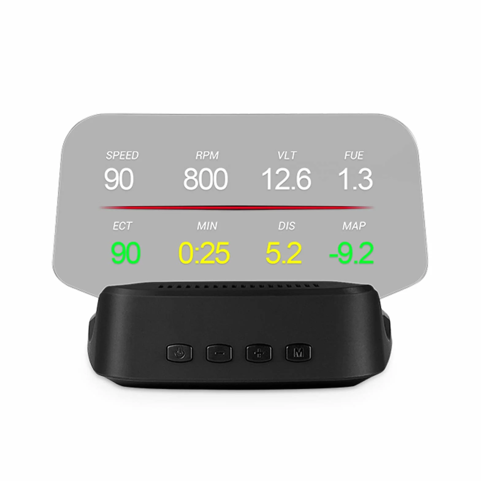 Wyświetlacz Head Up, Fydun Auto OBD2 + System nawigacji System HUD Wyświetlacz Head-Up Cyfrowy projektor prędkości samochodu Uniwersalny wielofunkcyjny