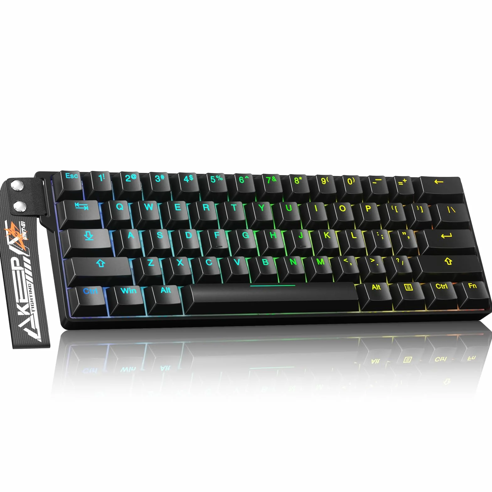DAREU EK60 HE Klawiatura do gier 8K Hz Rapid Trigger 60% przewodowa | klawiatura magnetyczna ze zdejmowanym paskiem ozdobnym, dokładność 0,01 mm RT, przełączniki Halla, RGB, do PC/Mac