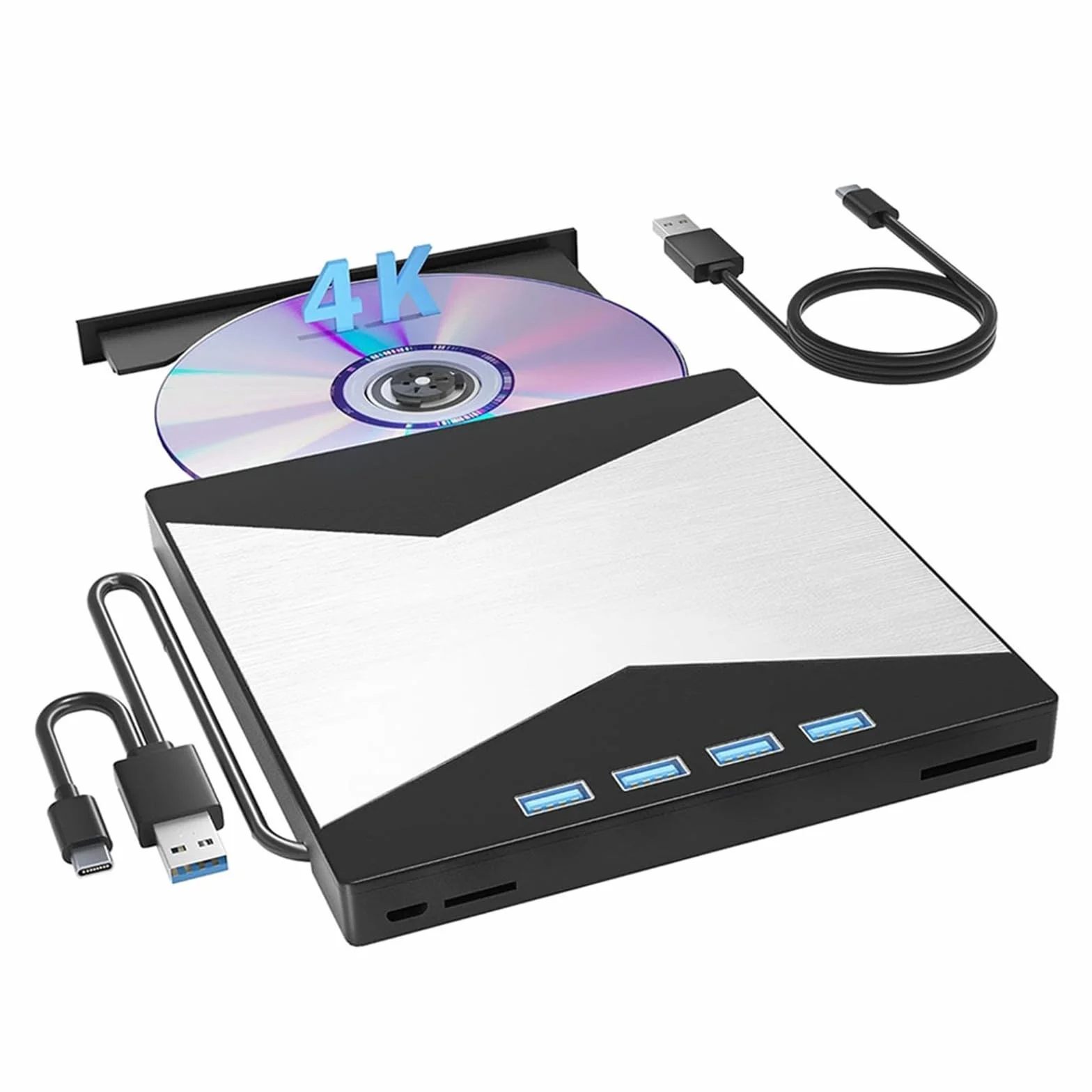 Odtwarzacz DVD, Zewnętrzny napęd Blu-Ray 4K Blu-ray Player do laptopa USB 3.0 /CD/DVD RW Reader Burner