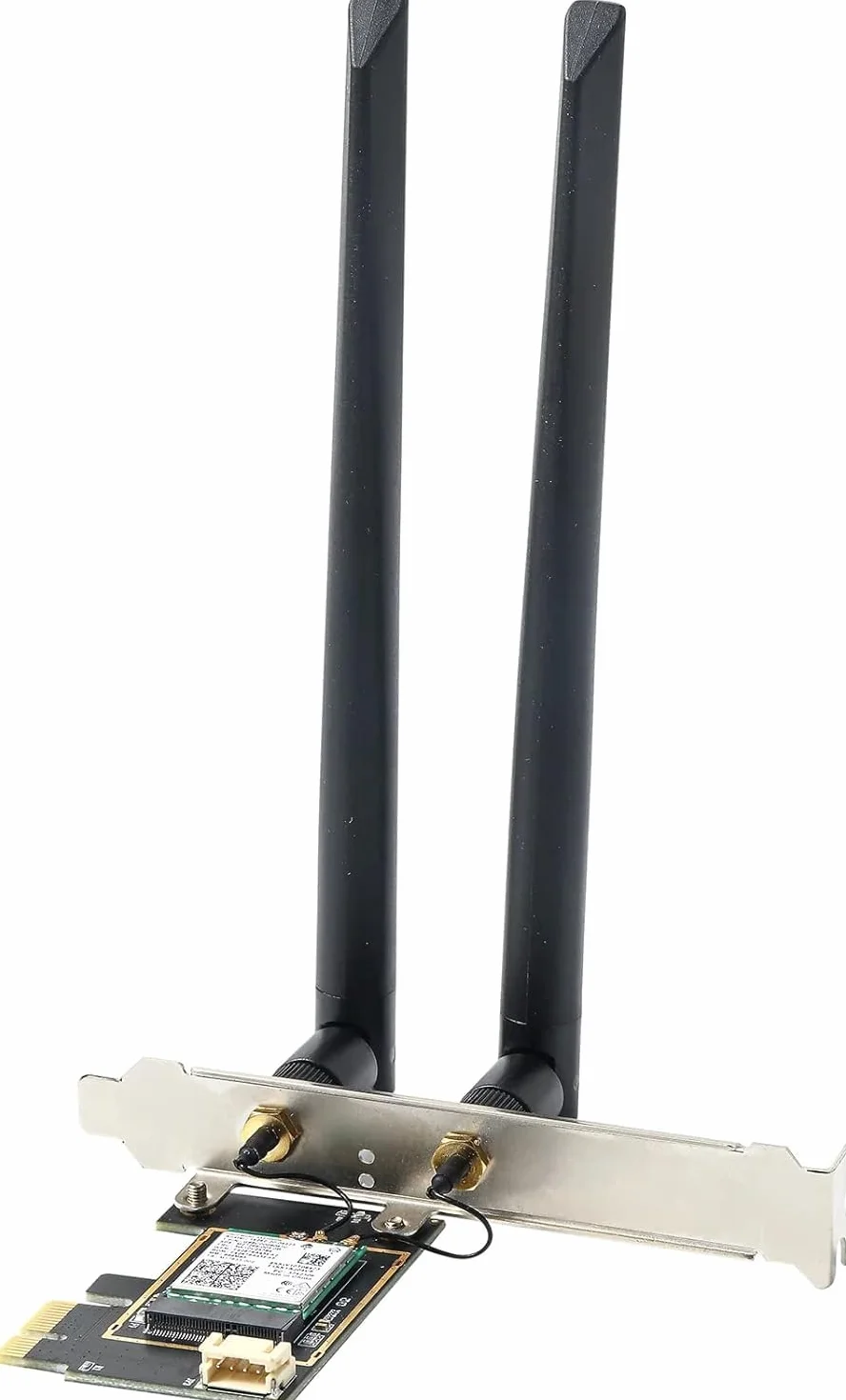 Karta WiFi 6E AX5400 PCIe WiFi do komputera stacjonarnego (z Intel AX210NGW), Bluetooth 5.2, 802.11ax Tri-Band 6GHz/5GHz/2,4 GHz bezprzewodowy adapter z MU-MIMO, OFDMA, obsługuje Windows 11/10 (64