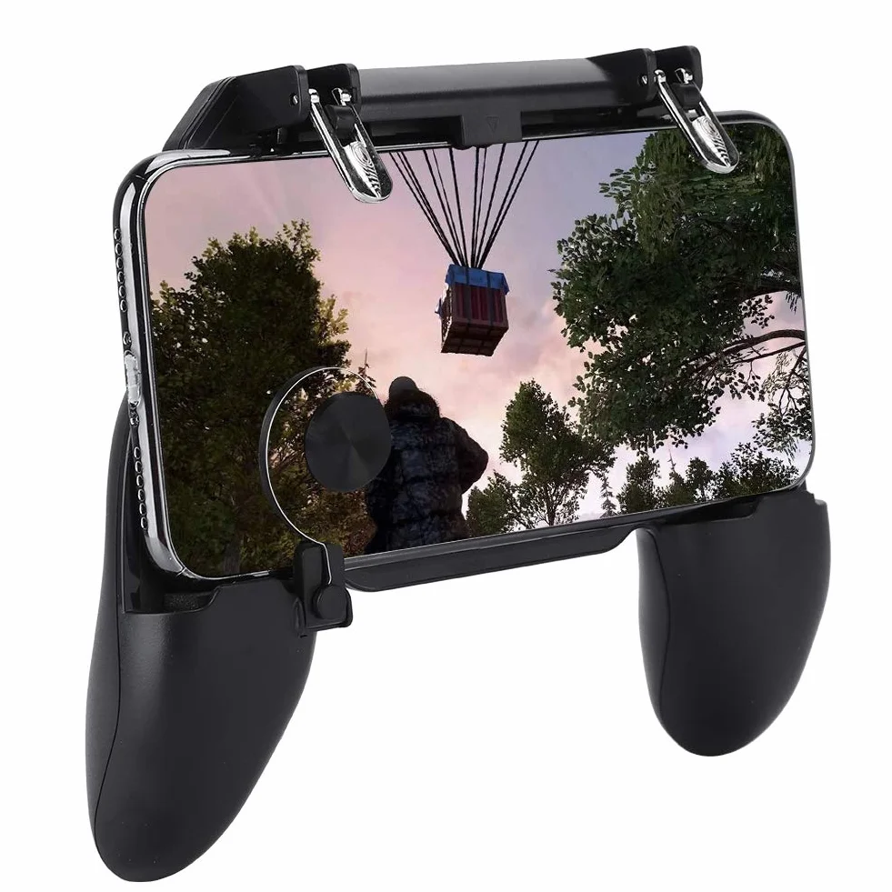 Gamepad, mobilny gamepad Kontroler gier Przenośna przenośna konsola do gier Shooter Sensitive Controller Joysticki Gamepad dla PUBG Kompatybilny ze smartfonem iPhone Android. Double the comfort