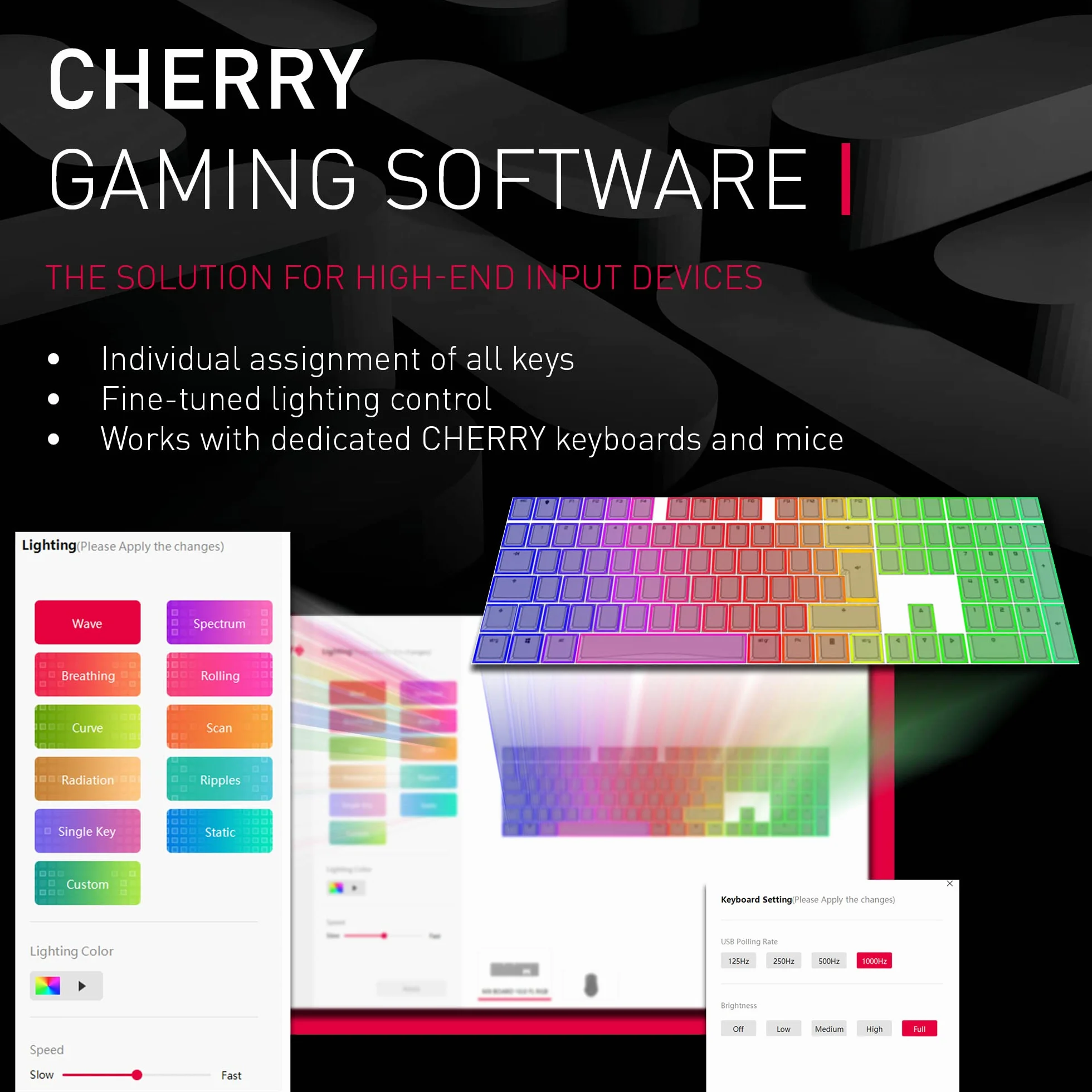 CHERRY MX 3.0S bezprzewodowa mechaniczna klawiatura gamingowa z oświetleniem RGB, układ francuski (Azerty), Bluetooth, połączenie bezprzewodowe lub kablowe, przełączniki MX RED, biała
