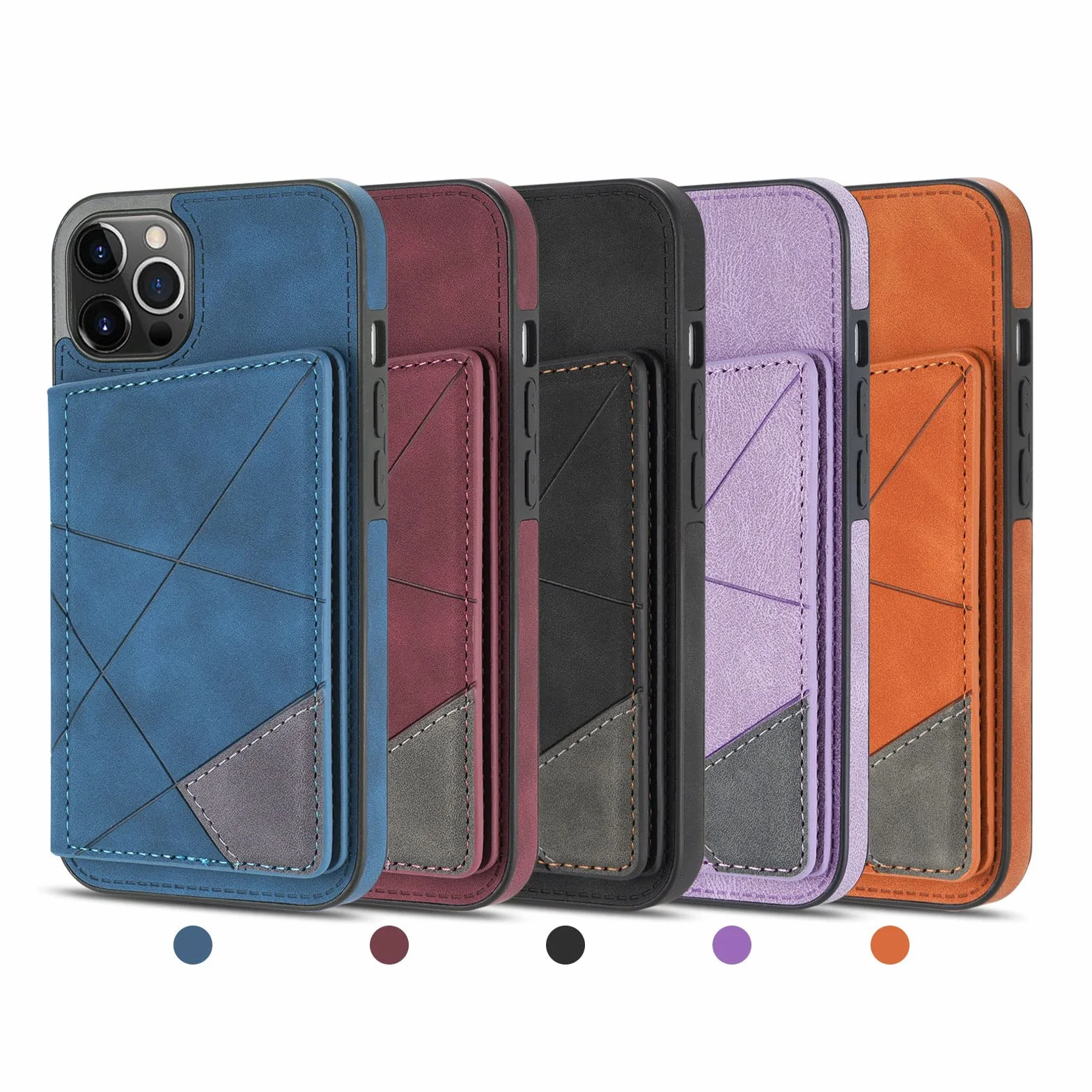 Etui do iPhone 14/14 Pro/14 Plus/14 Pro Max, skórzany portfel z 2 przegródkami na karty, z klapką, etui na telefon komórkowy, zapięcie magnetyczne, etui ochronne, czerwone, 14 Pro Max 6,7"
