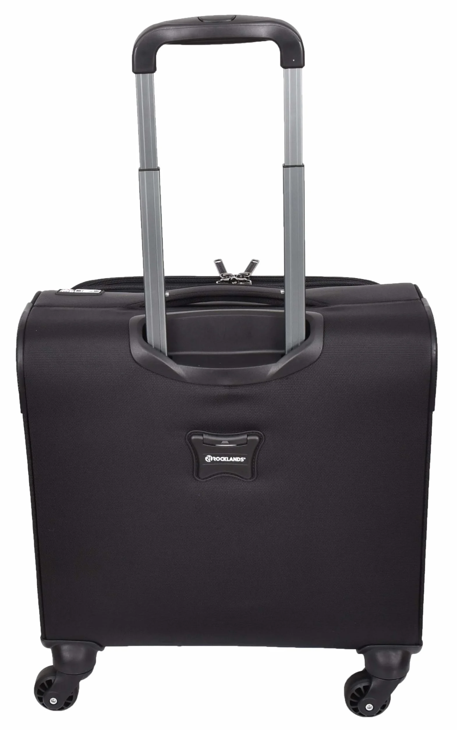 A1 FASHION GOODS 4-kołowe etui na kółkach, wiele przegródek na laptopa, dokumenty, ubrania, torba podróżna służbowa, transfer czarny, Czarny, Carry-on 18", Miękki futerał na kółkach w rozmiarze