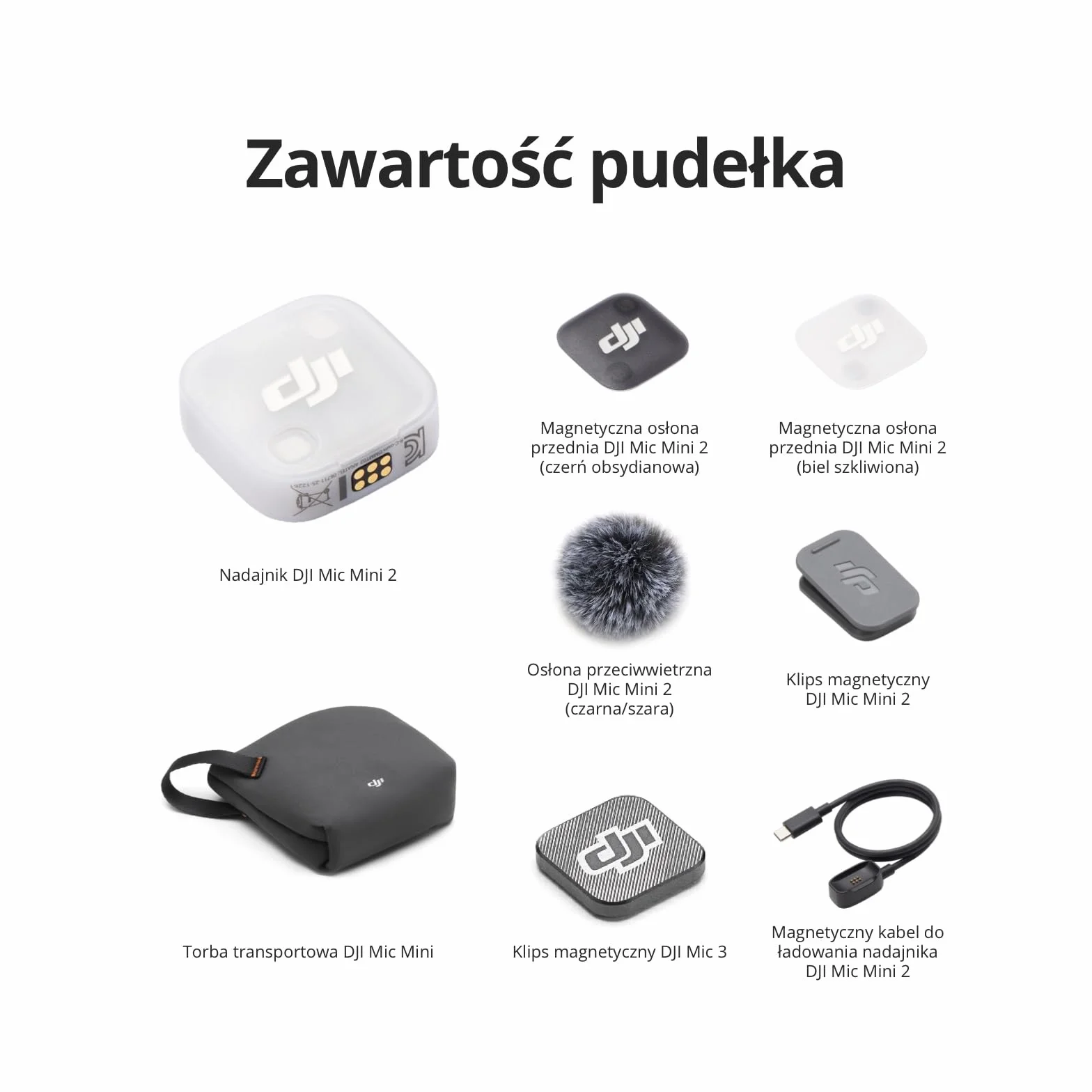 Nadajnik DJI Mic Mini 2, bezprzewodowy mikrofon Mini Mic, ultralekki, czas pracy 8 godz., oszczędzanie energii, redukcja szumów, vlog, streaming | 8 godzin pracy, tryb oszczędzania energii, redukcja szumów, vlog, streaming