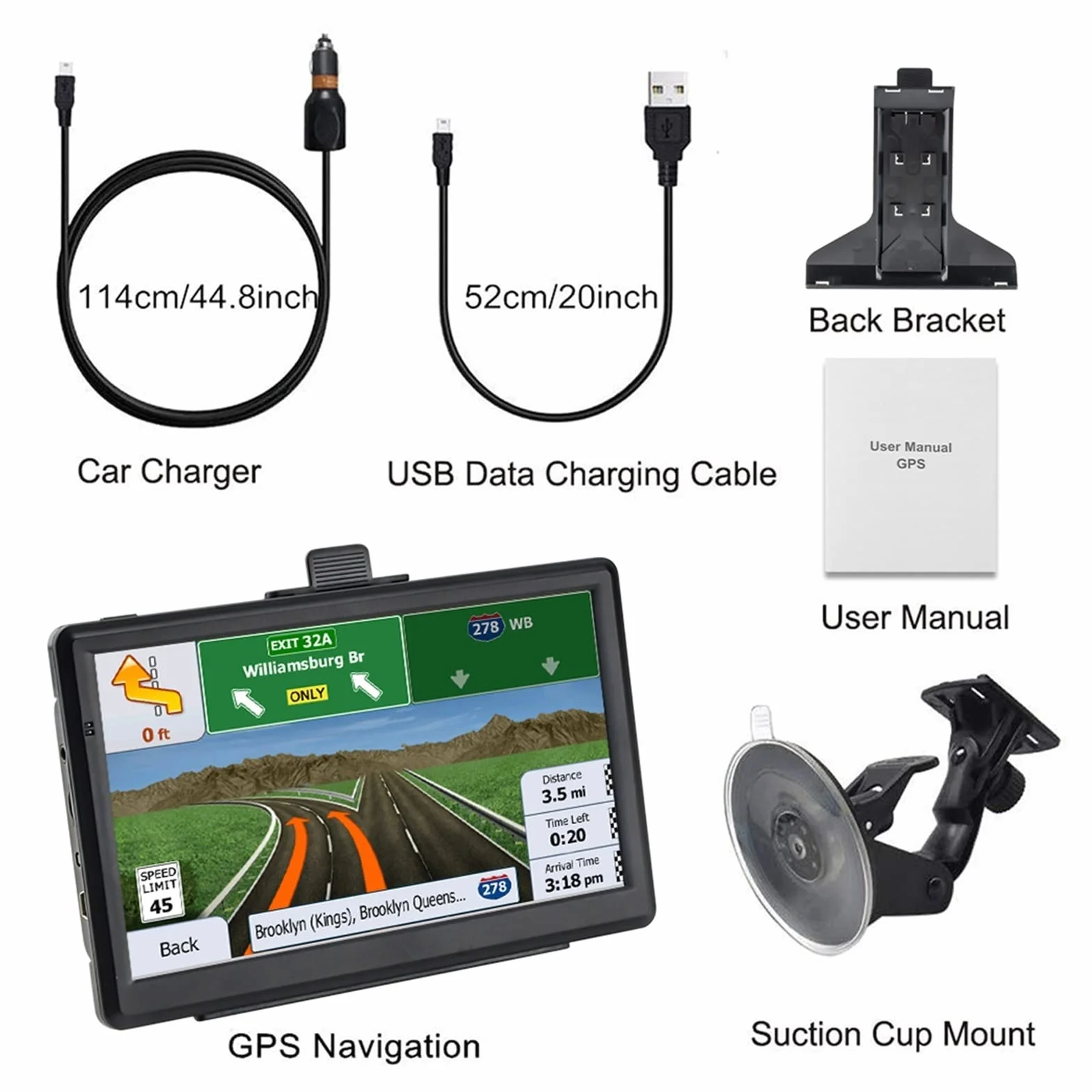 Nawigacja samochodowa GPS, 7. "HD. Samochód GPS. Nawigacja Fm. Kompatybilna z Bluetooth najnowsza ekran dotykowy mapa 8g 256m. System nawigacji Rv. Pojazd samochodowy ciężarówki Do samochodów ciężarow