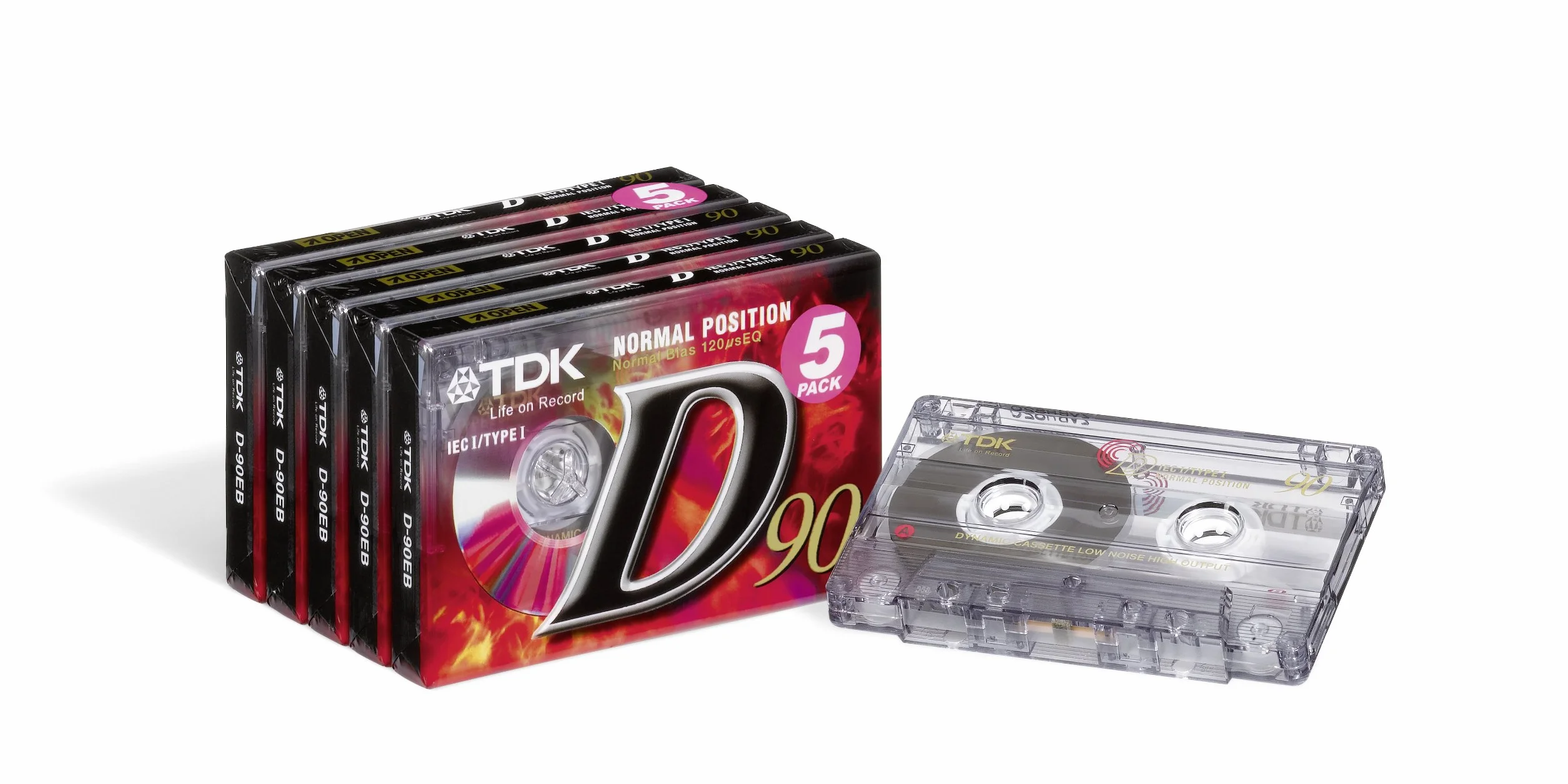 TDK Taśma kasetowa audio 90 min 5 sztuk