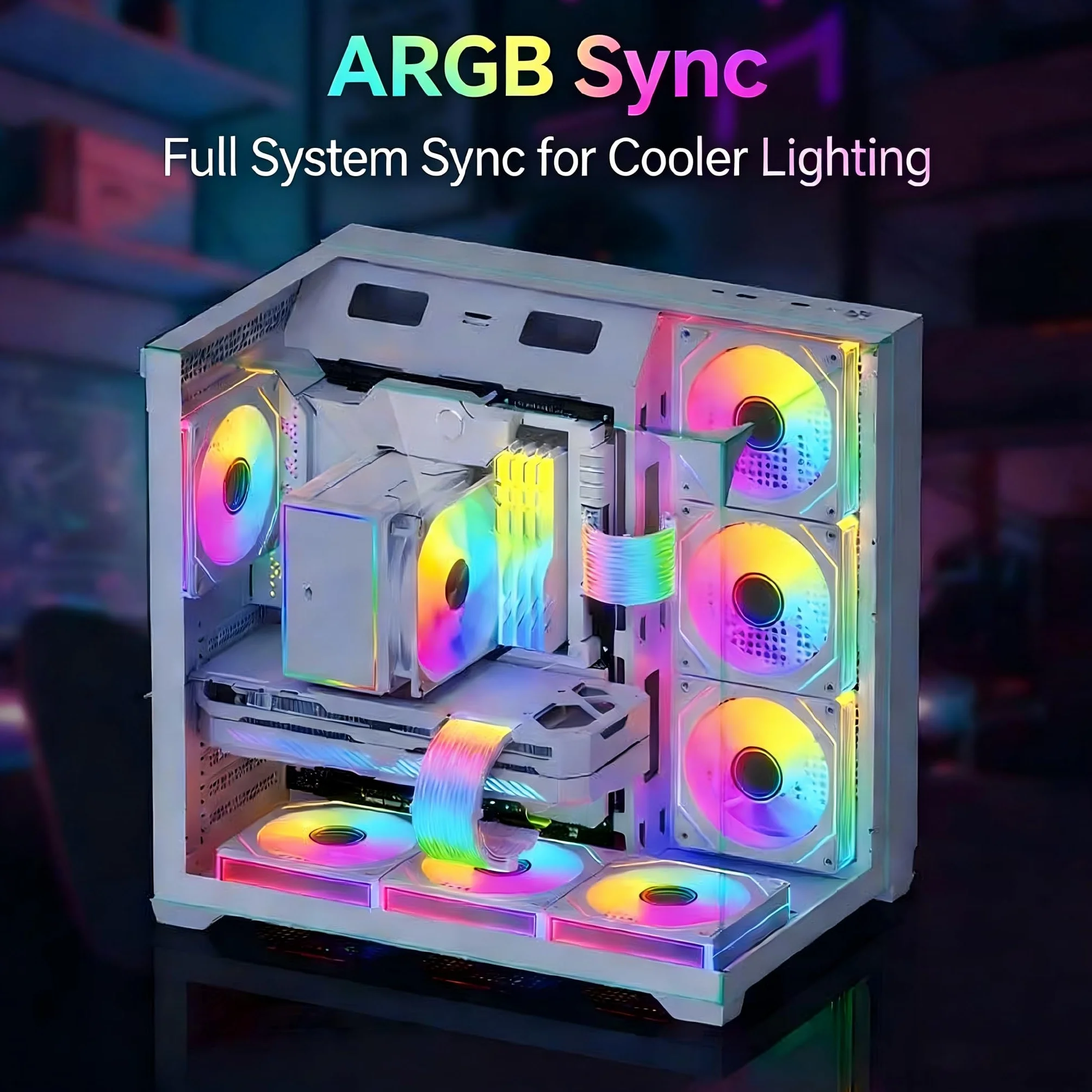 ARGB PSU zestaw osłon kabli 5 V, 24 piny, zsynchronizowany kabel zasilający RGB do płyty głównej, 8-pinowa karta graficzna ARGB, osłony oświetleniowe do przedłużeń kabla zasilacza 60 cm