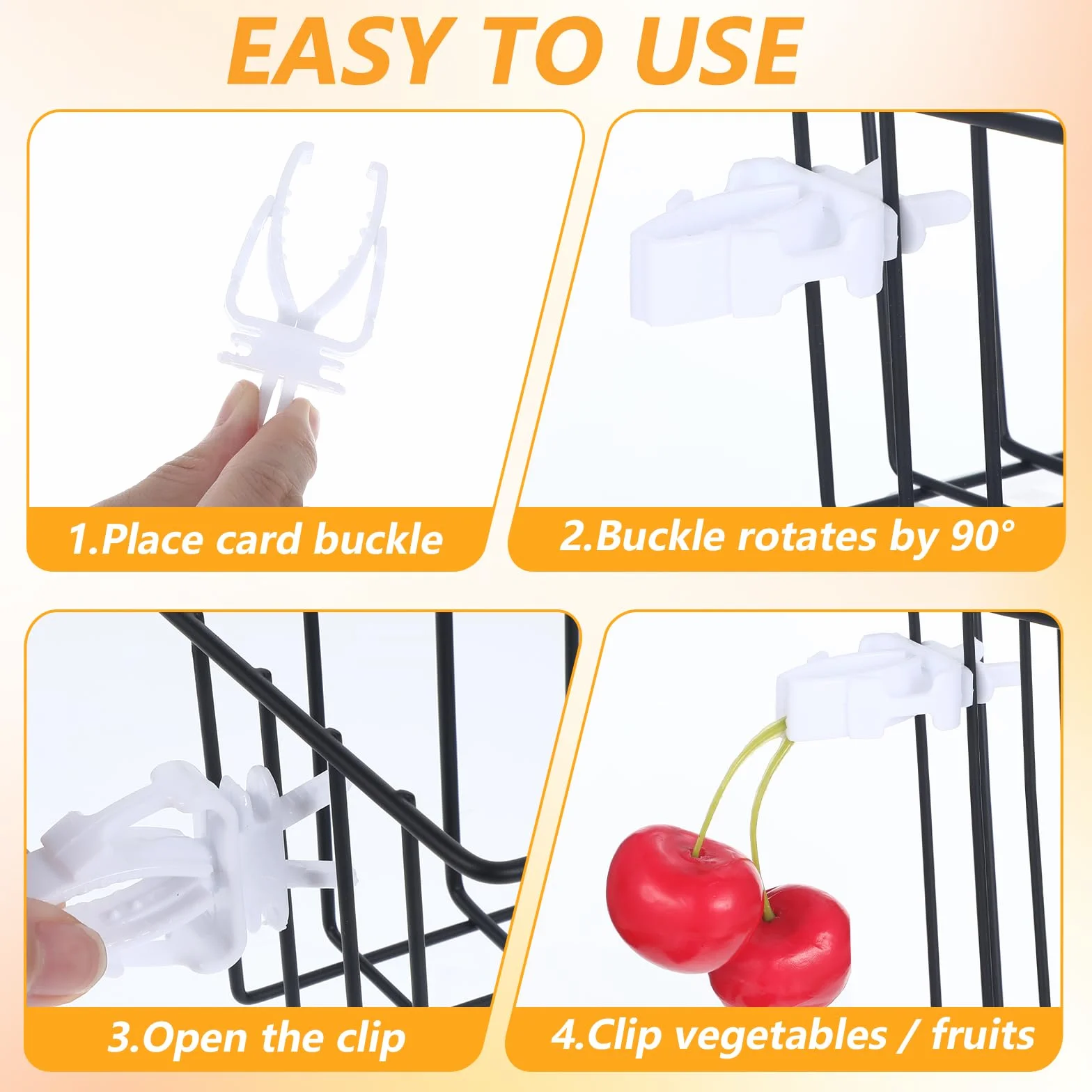 Klipsy do przechowywania karmy dla papug, owoców, warzyw, dla zwierząt domowych, akcesoria do klatek dla ptaków, owoce, warzywa, karmnik dla zwierząt domowych, 8 szt