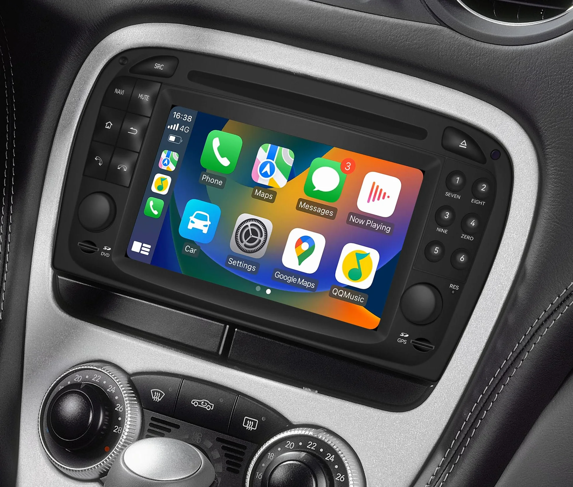 Aktualizacja ekranu dotykowego Android o przekątnej 6,2 cala do radia Mercedes SL R230, CarPlay, aplikacja do tworzenia kopii lustrzanych, Netflix, YouTube, TV, Spotify, Wi-Fi, USB, FM, DVD, nawigacji