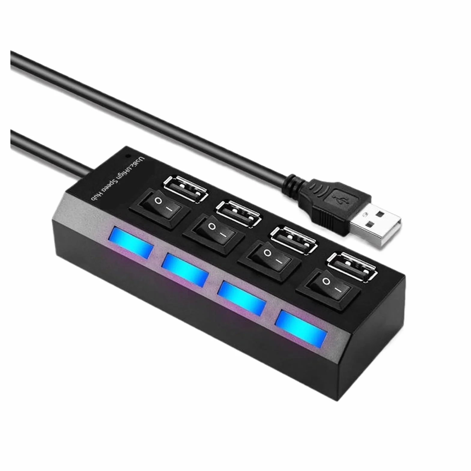 HUB USB 2.0/3.0 Multi 4 7 Port Z Zasilaczem Do Komputera PC Akcesoria Laptopa Splitter Usb Multiple Hab MożLiwość Szybkiego łAdowania(3.0 4 Port Black)