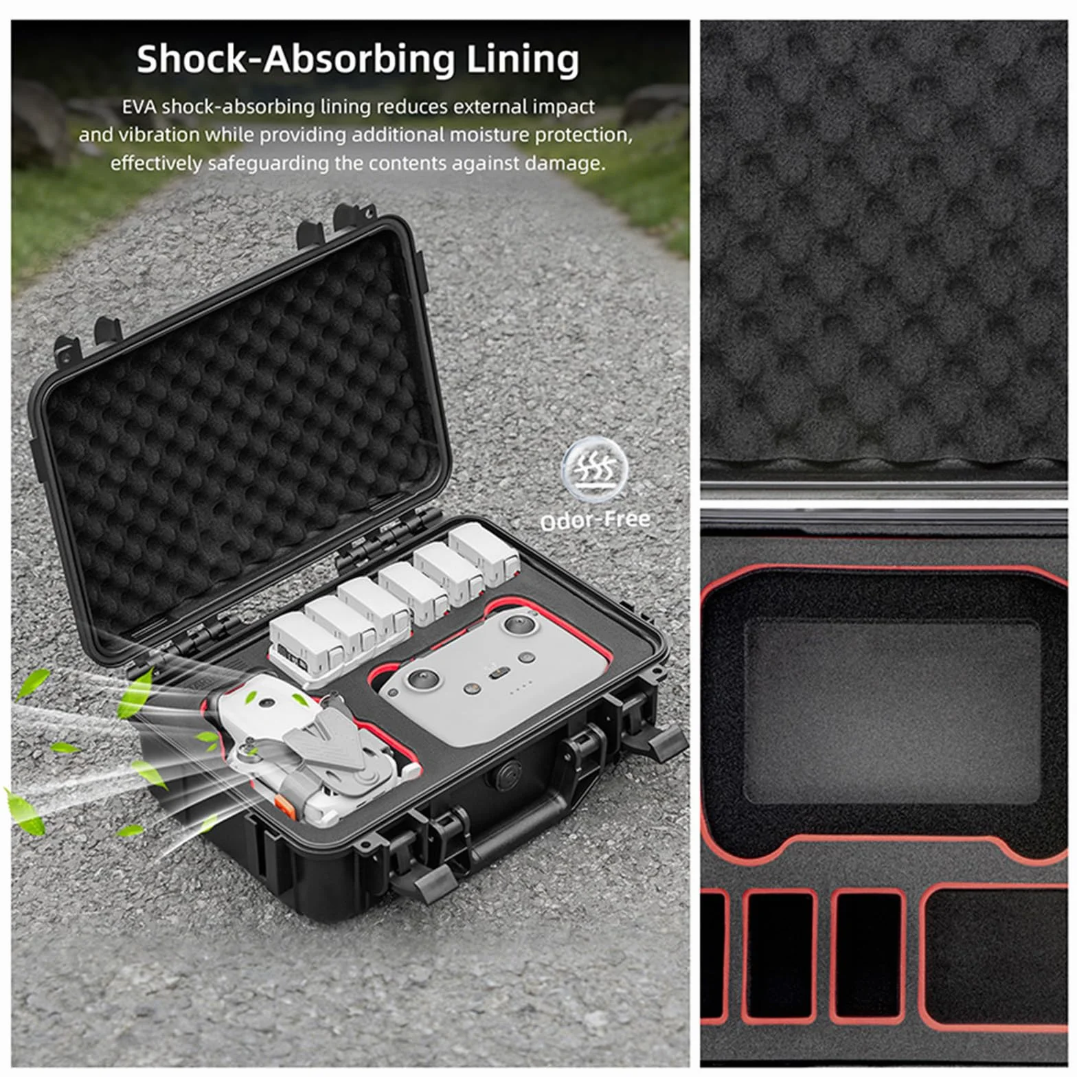 Twarde wodoodporne etui do drona DJI Lito 1, przenośne podróżne pudełko do przechowywania z paskiem na ramię, odporne na wstrząsy futerał ochronny do Fly More Combo RC-N3 kontroler baterie, akcesoria