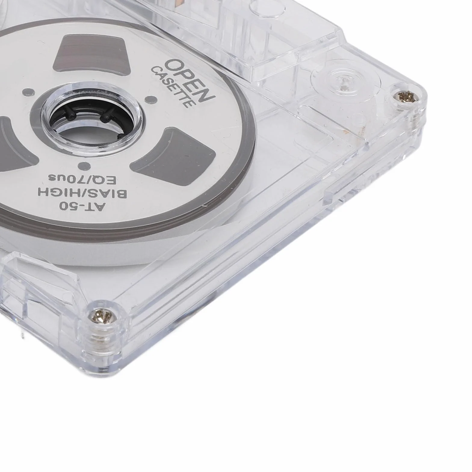 Pusta Kaseta Magnetofonowa, 50 Minut Normalnego Nastawienia Taśma do Nagrywania Dźwięku Szpula na szpulę, Przenośna w Przezroczystym Pudełku z Papierem, Nagrywanie Muzyki dla