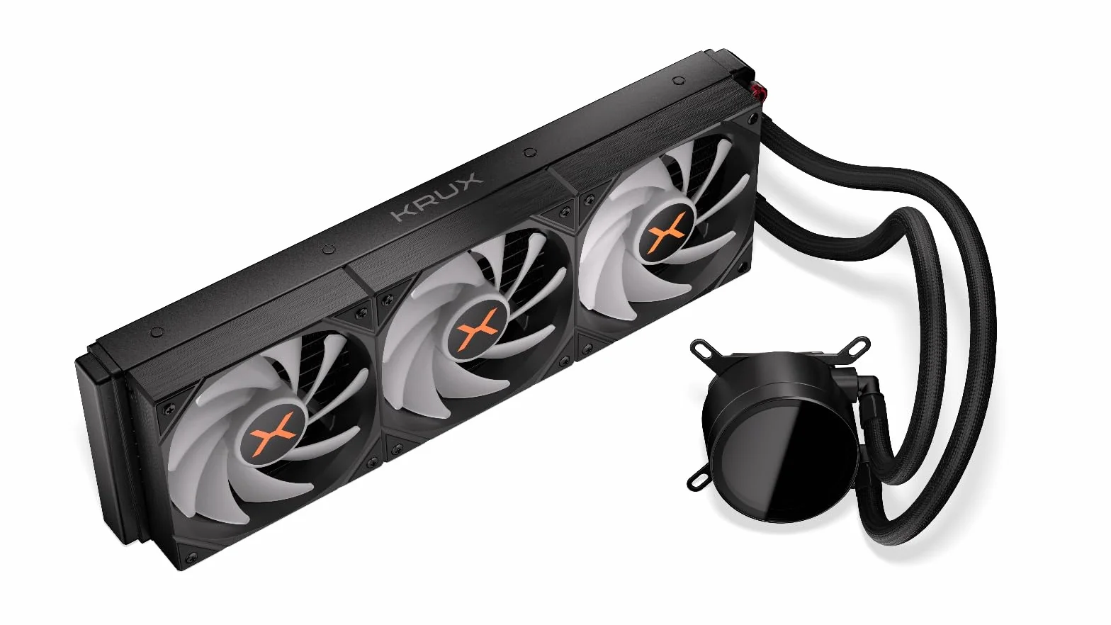 KRUX HydroX 360 ARGB, Chłodzenie Cieczą AiO, Chłodnica 360mm, 3x Wentylator 120mm PWM ARGB, Blokopompka Infinity Mirror, Pasta Termoprzewodząca w Zestawie, Intel LGA1851/1700, AMD AM5/AM4