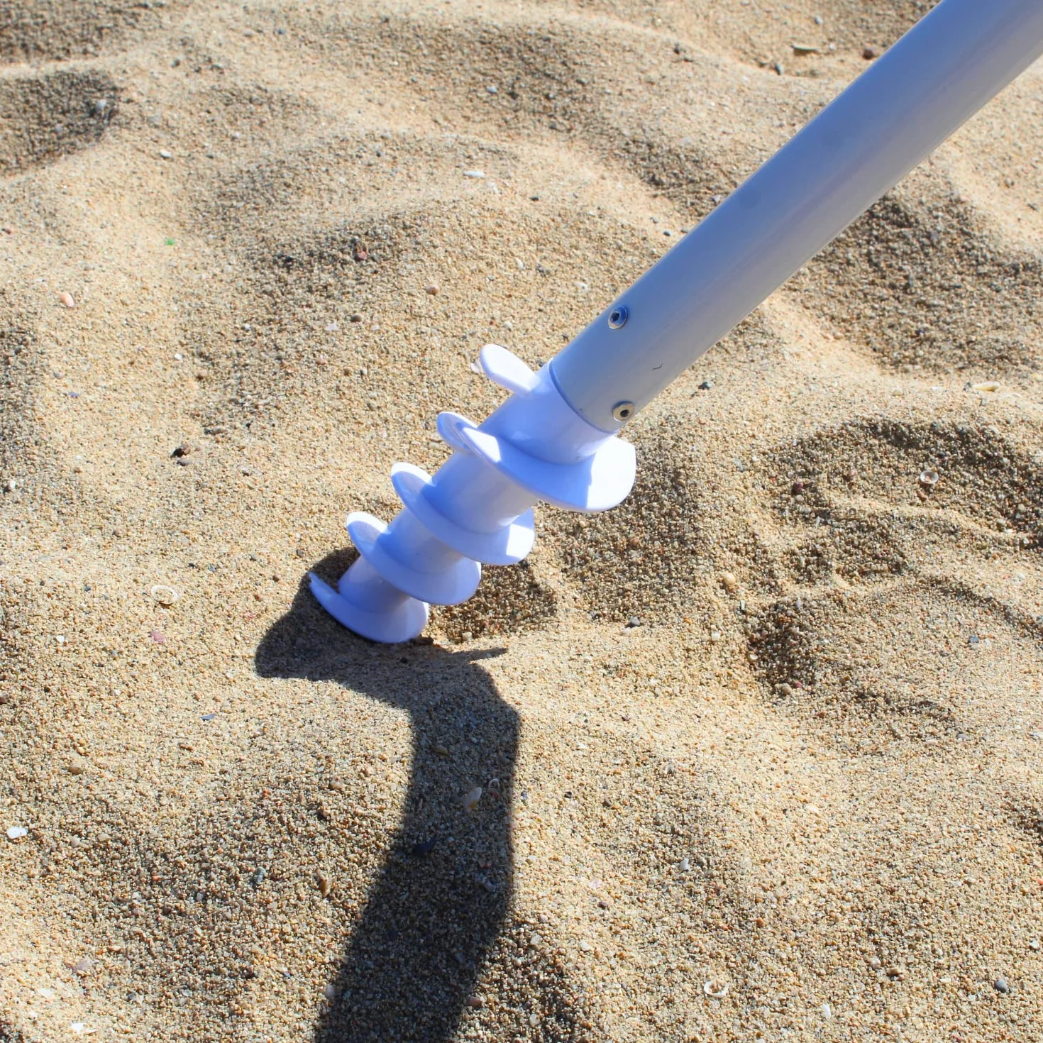 SUN & SURF Parasol plażowy PREMIUM z wentylacją 180 cm nachylona końcówka TWISTER i podwójne uszczelnienie UPF 50+ UV