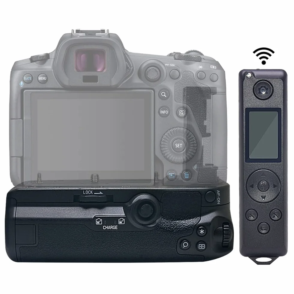 Uchwyt baterii Mco-Bg-R10 Pro kompatybilny z Canon Eos R5/R6/R5C/R6 MARK II - zamiennik dla BG-R10 zawiera zdalne zwalnianie migawki z częstotliwością radiową 2,4 GHz