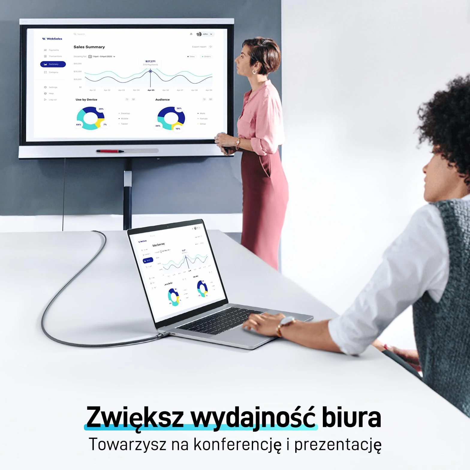 Acer Kabel USB C do HDMI 4K@60Hz Thunderbolt 3/4 Aluminium Nylon 2m