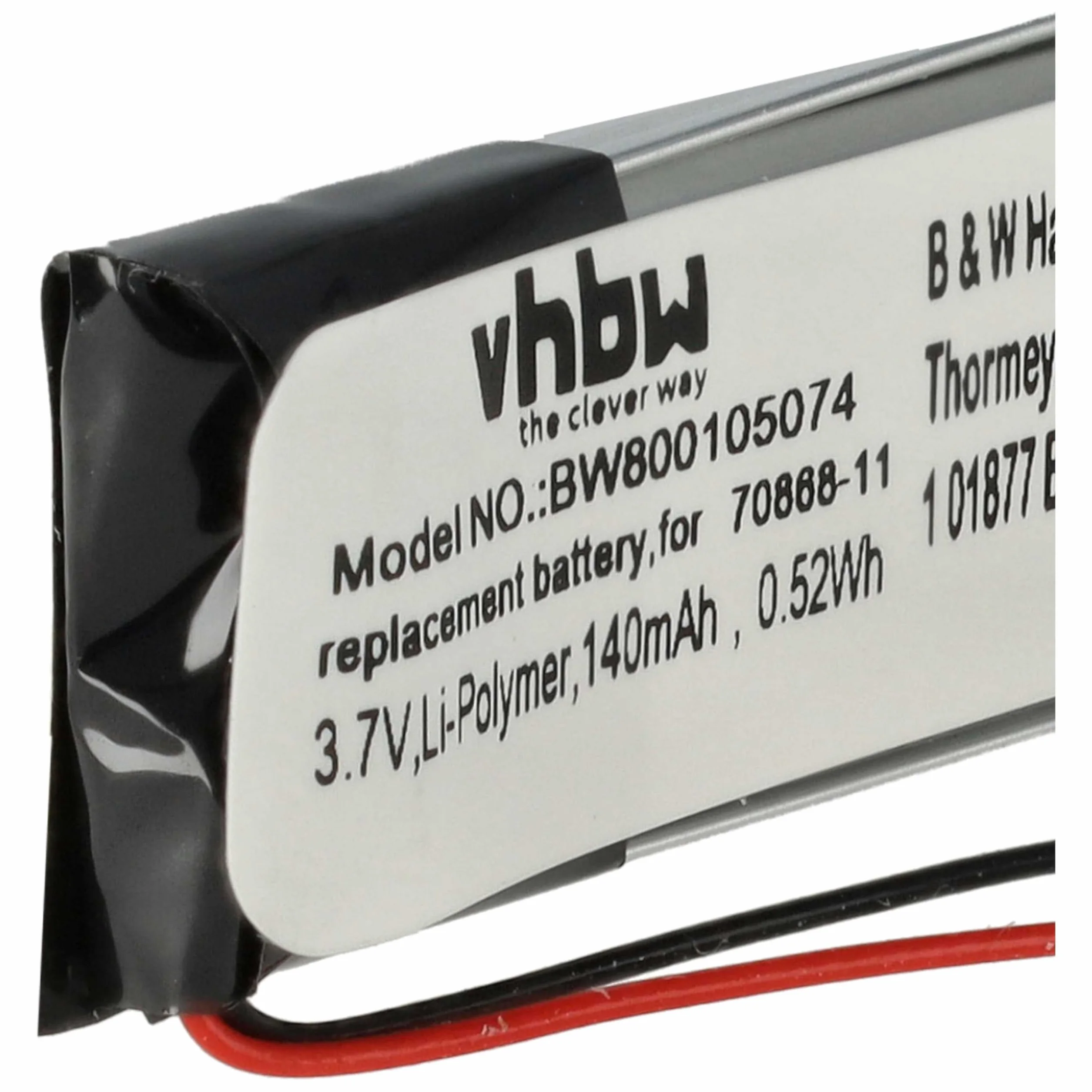 vhbw 2 x akumulator zamienny do Jabra AHB371030PA, 73366-01, 70868-1 do bezprzewodowych słuchawek (140 mAh, 3,7 V, litowo-polimerowy)