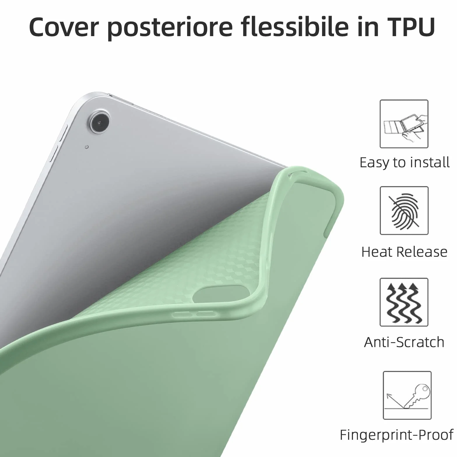Etui kompatybilne z iPad A16 11/10 generacji 2025/2022 10,9/11 cali, TPU, odporna na wstrząsy, uchwyt na rysik, automatyczne włączanie