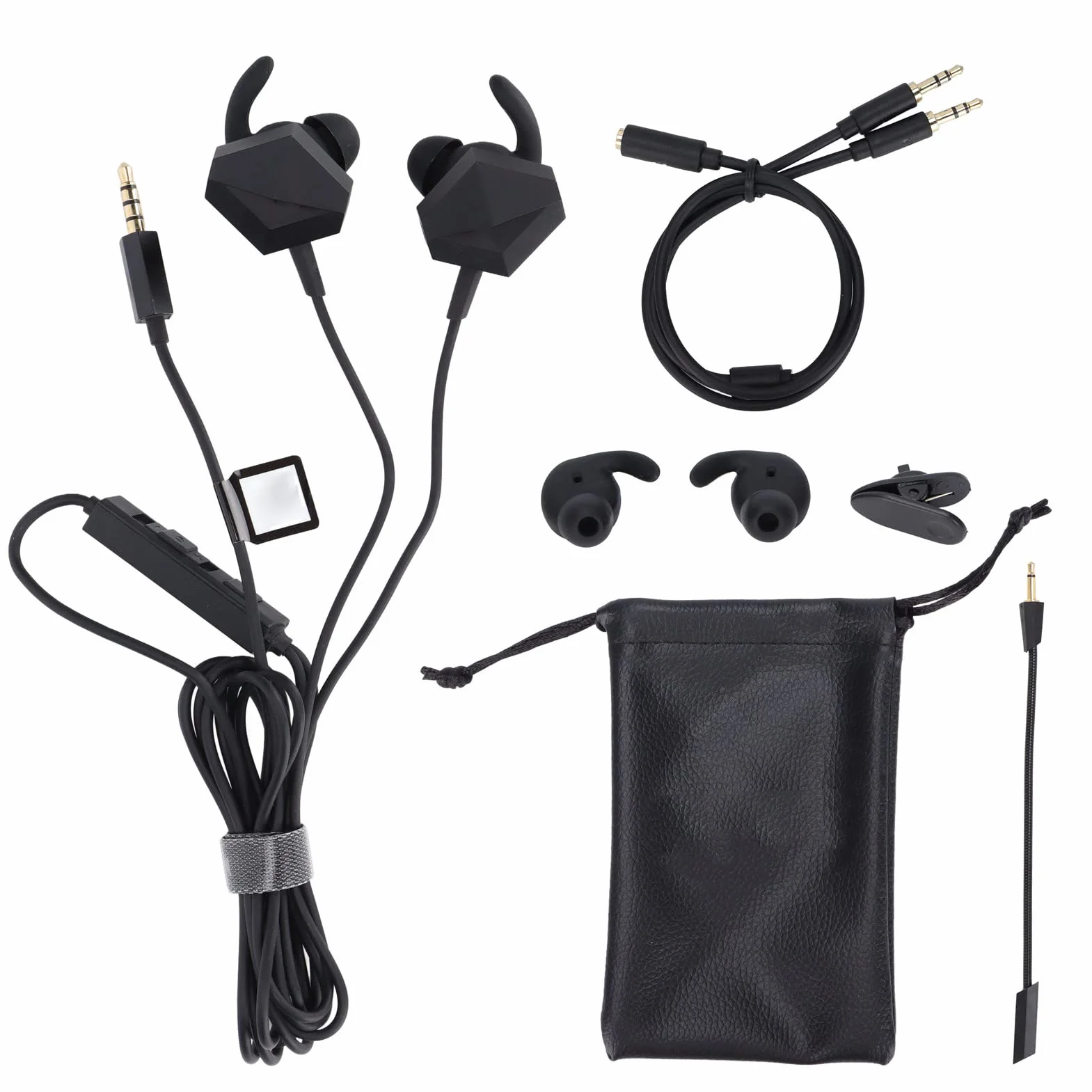 TAIDU THS108a Słuchawki Douszne Do Gier Z Odłączanym Mikrofonem, Komputerowym Kablem Adaptera Audio, Idealne Do Gier Mobilnych I Przełączników