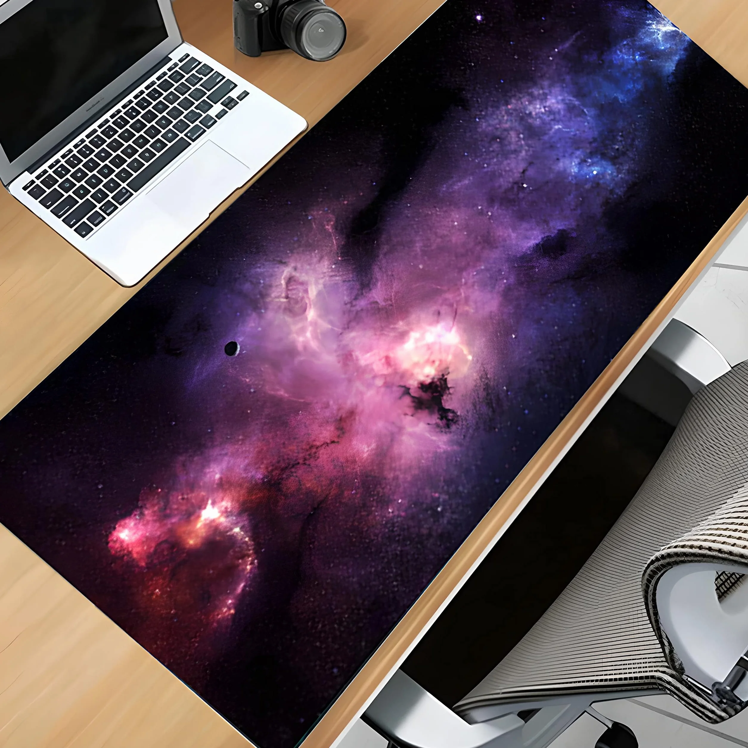 Retoo podkładka gamingowa pod mysz XXL 800 x 400 mm antypoślizgowa motyw kosmosu