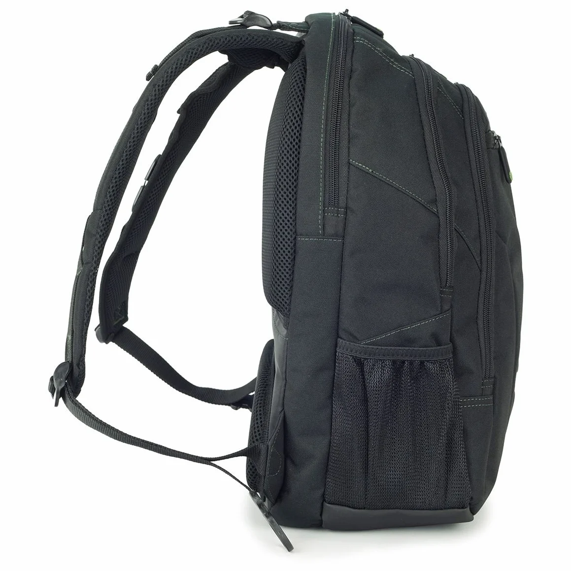 Targus Torba na laptopa, pasuje do laptopów o przekątnej do 15,6 cala i pojemności 27 l, ekologiczny plecak wykonany z butelek z recyklingu, trwały, przyjazny dla TSA - czarny