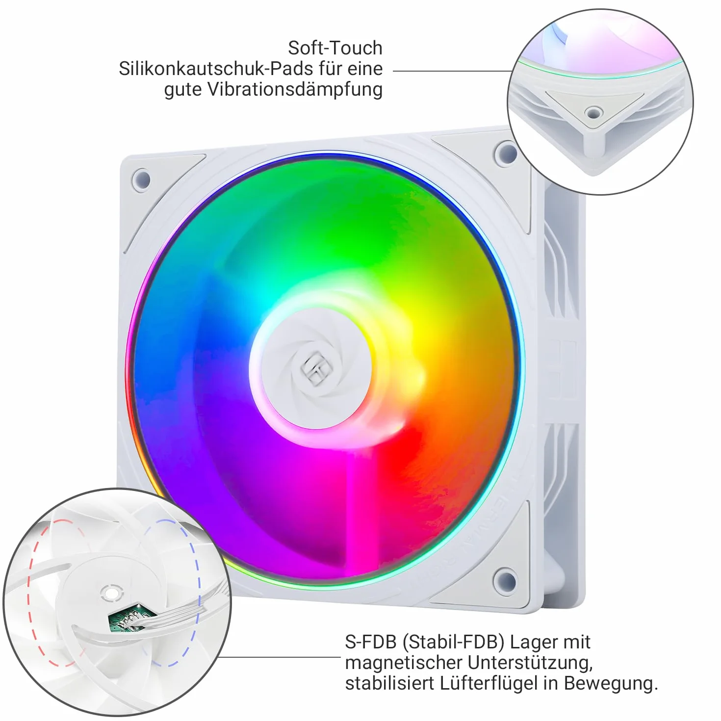 Thermalright TL-S12W-S CPU Fan 120 mm ARGB PWM S-FDB 1500 RPM 3 sztuki